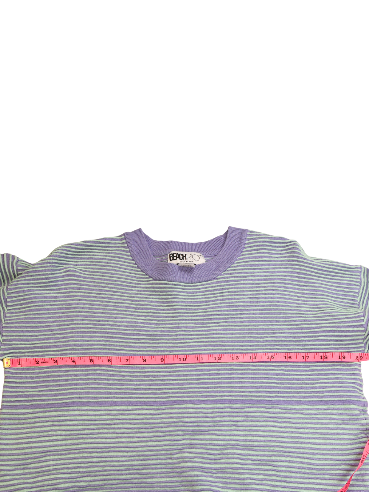 Beach Riot Lavender Mint Striped Sweatshirt Small Oversized Lounge Pullover
