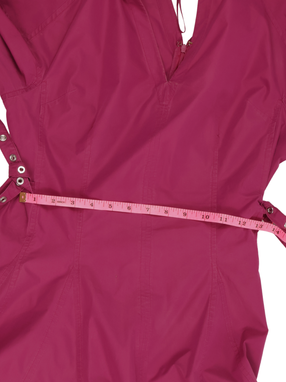 3.1 Phillip Lim Magenta Puff Sleeve Midi Dress – A-Line Designer Statement (Size 10)