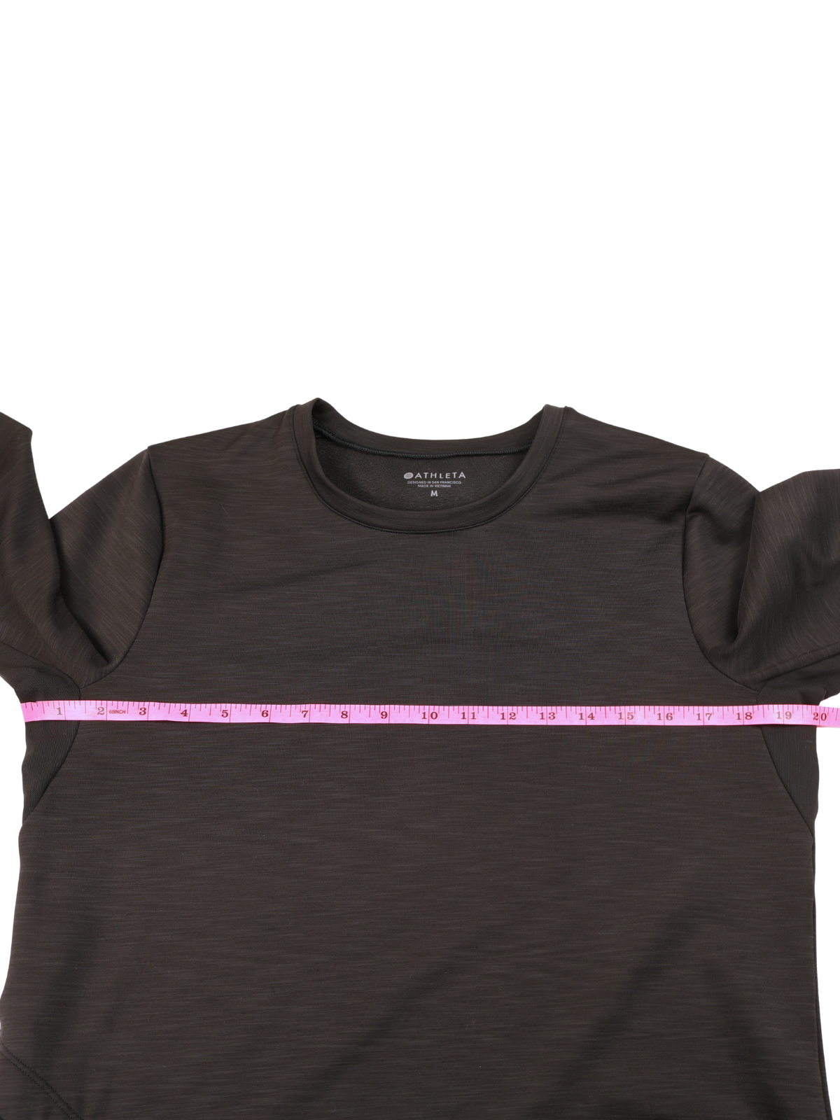 Athleta Black Long Sleeve Running Top Medium Thumbholes Zip Pocket Activewear