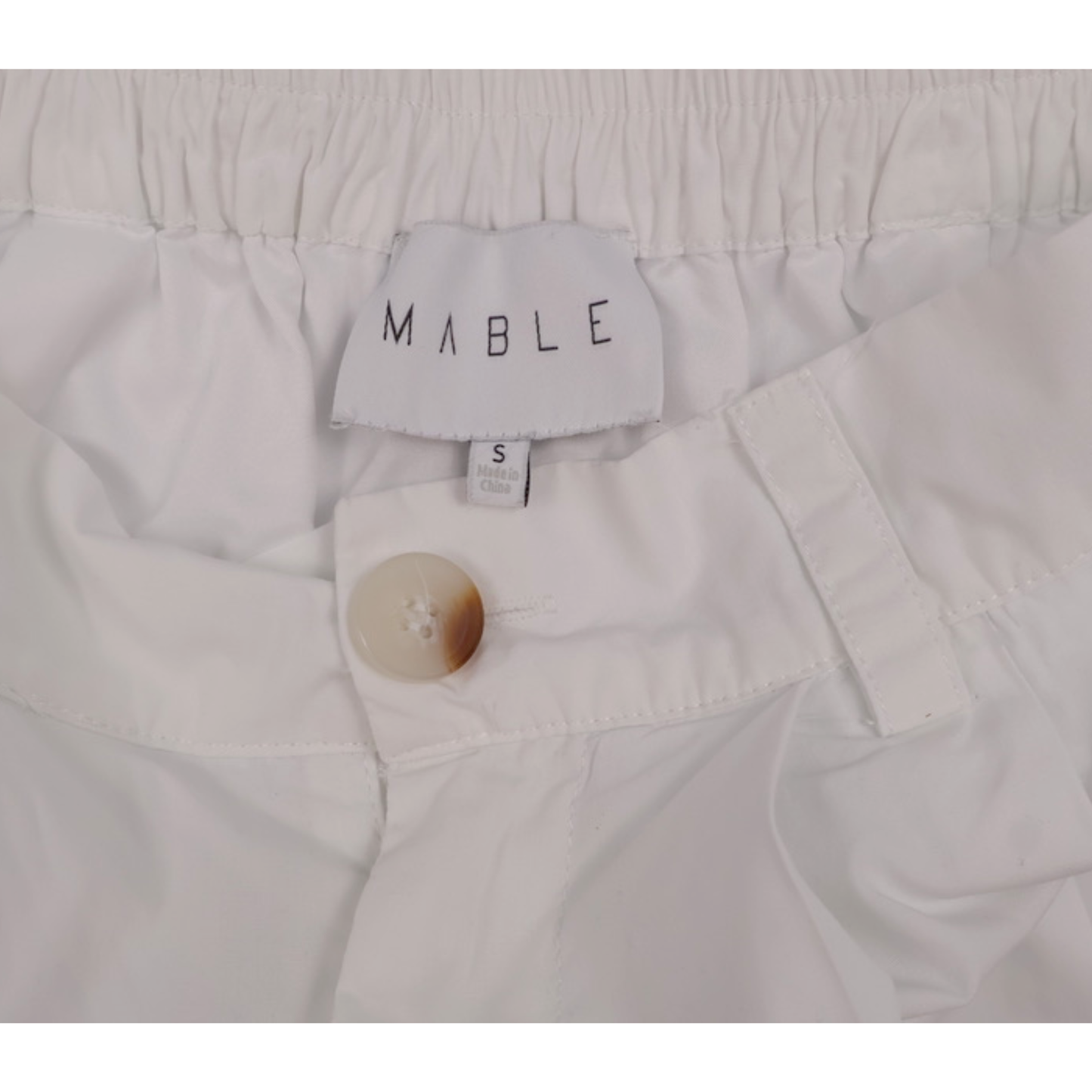 Mable Scalloped Hem Shorts – White & Pink Embroidered | Size Small