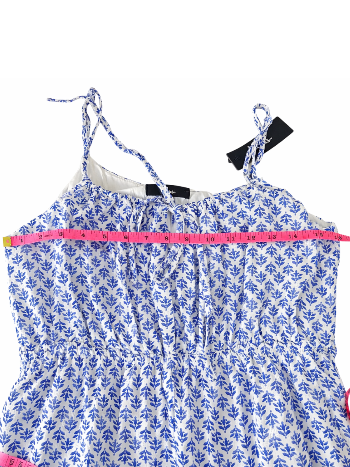 Lulus Grecian Getaway Blue & White Mini Dress | Flattering Fit | Size L | NWT