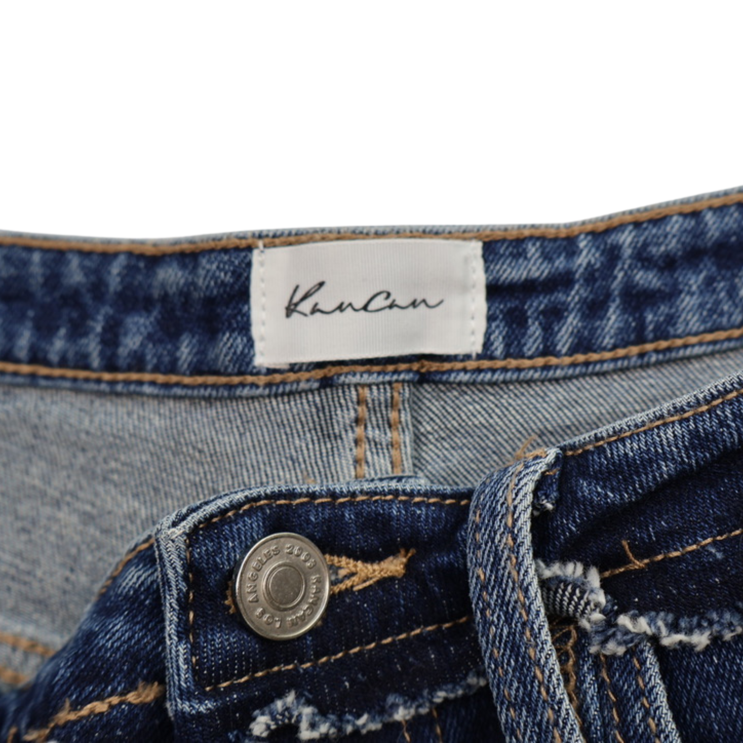 KanCan Distressed Denim Shorts – Size 7/27 – High Rise Raw Hem Cutoffs