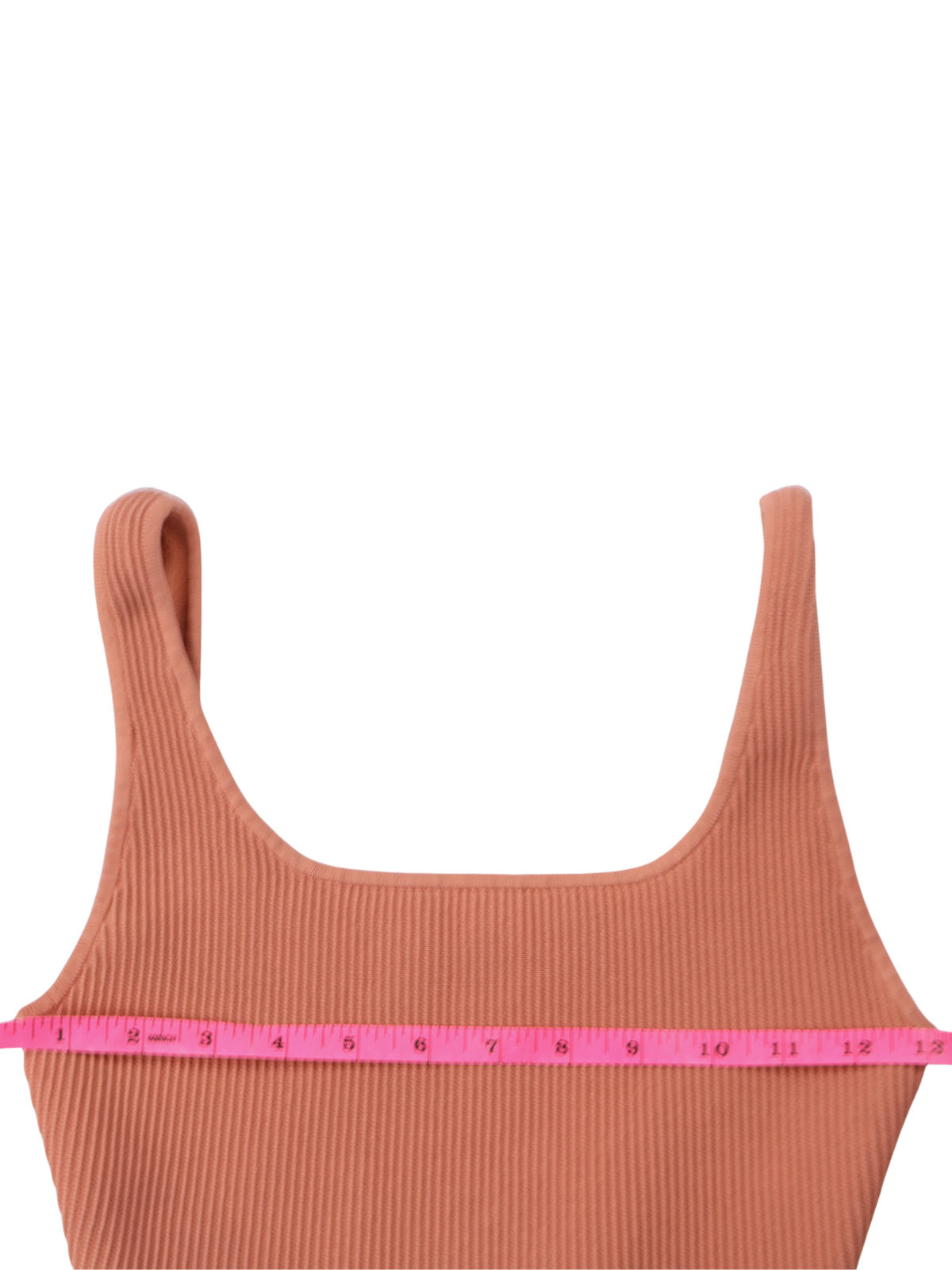 Babaton Aritzia Sculpt Knit Cropped Tank Top Small Peach Ribbed Minimalist