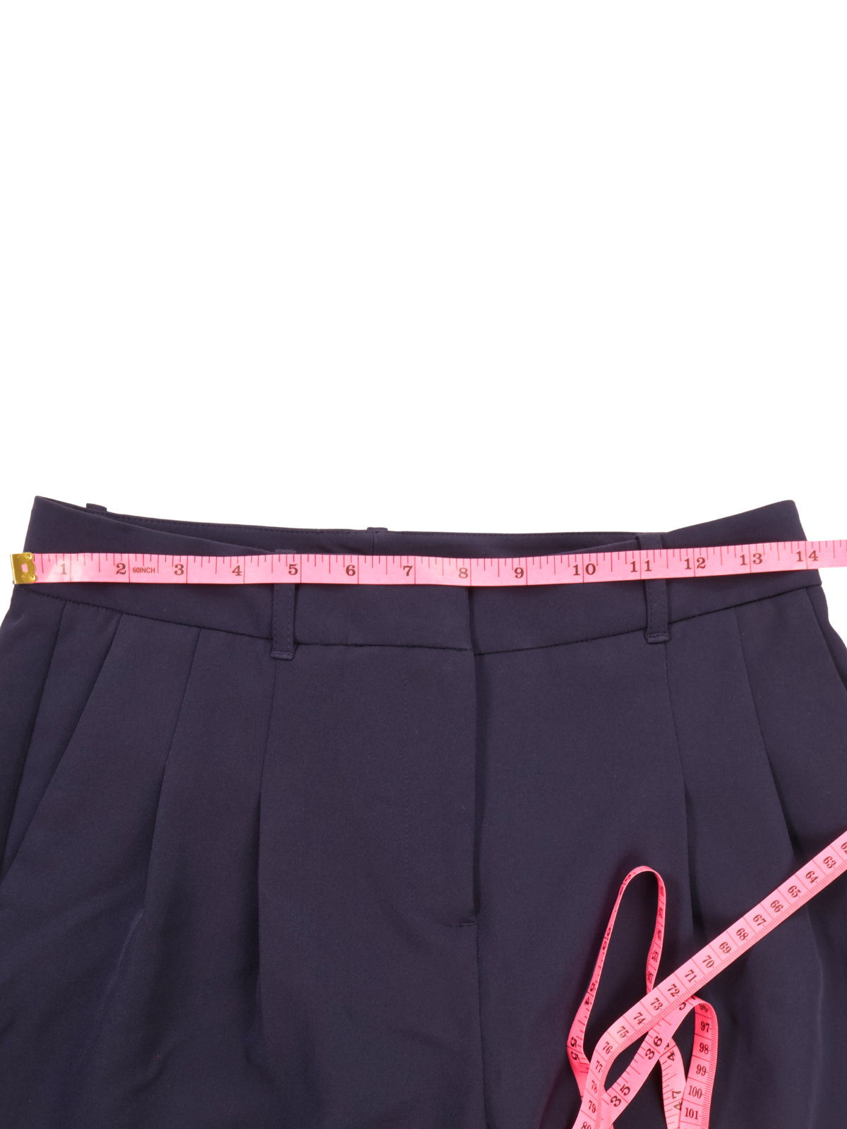 White House Black Market High-Rise Navy Trousers – Tailored Wide Leg (Size 2)