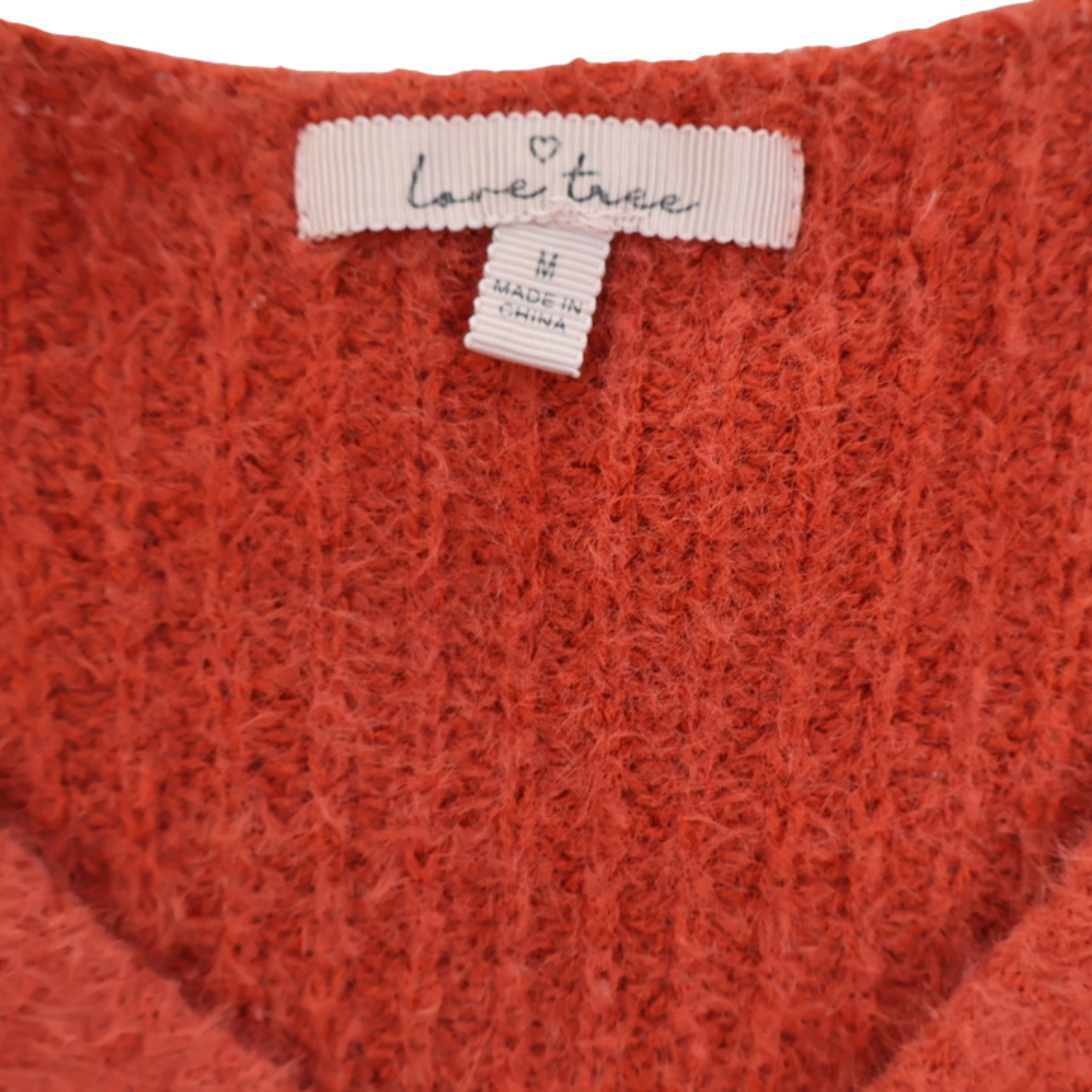 Love Tree Cropped Cardigan | Burnt Orange Statement Knit | Size Medium