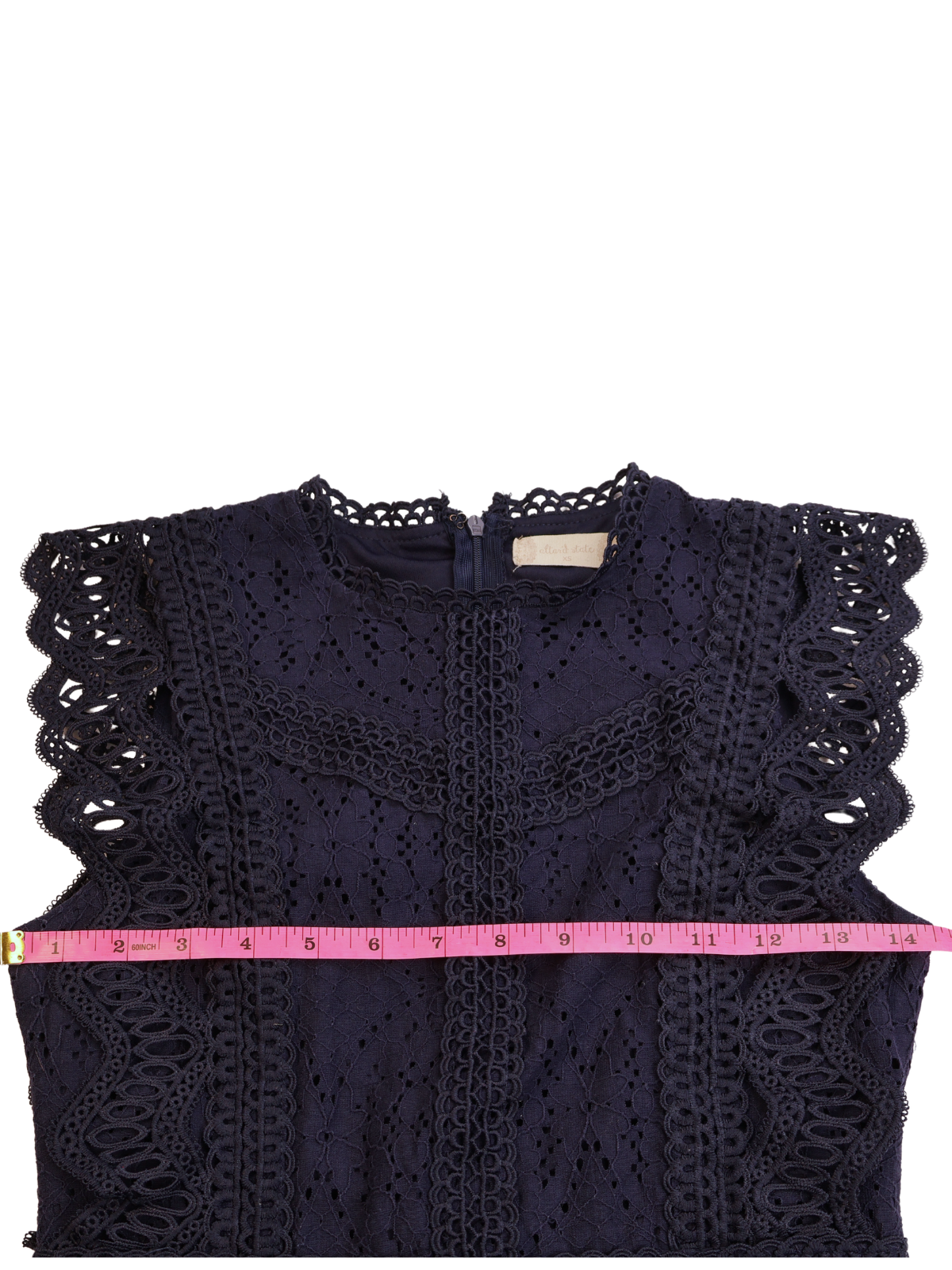 Alter’d State Navy Lace Eyelet Mini Dress XS Romantic Boho Dress