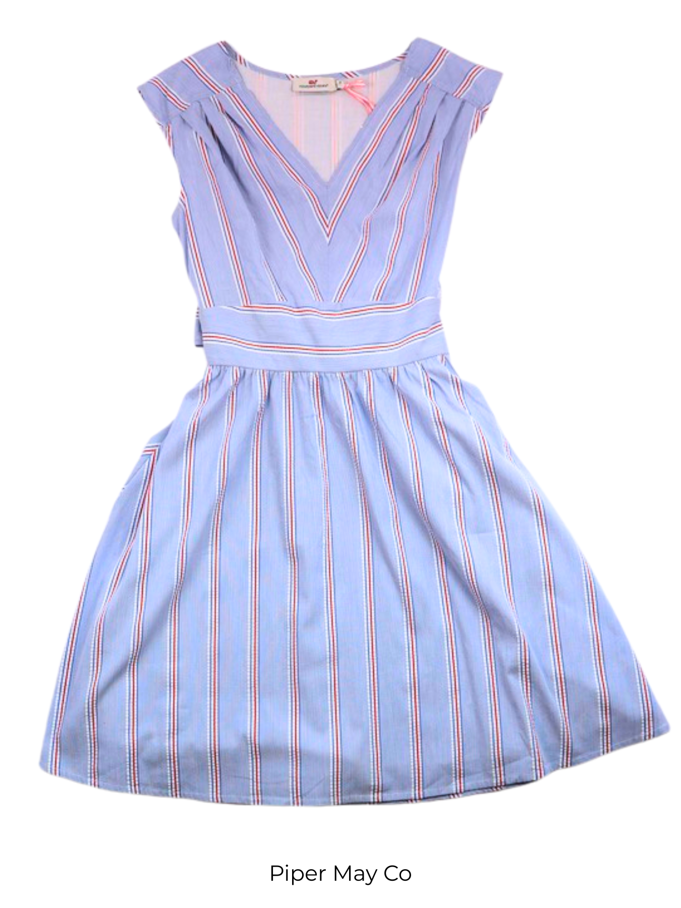 Vineyard Vines Blue Striped Fit & Flare Dress (NWT) – Size Small