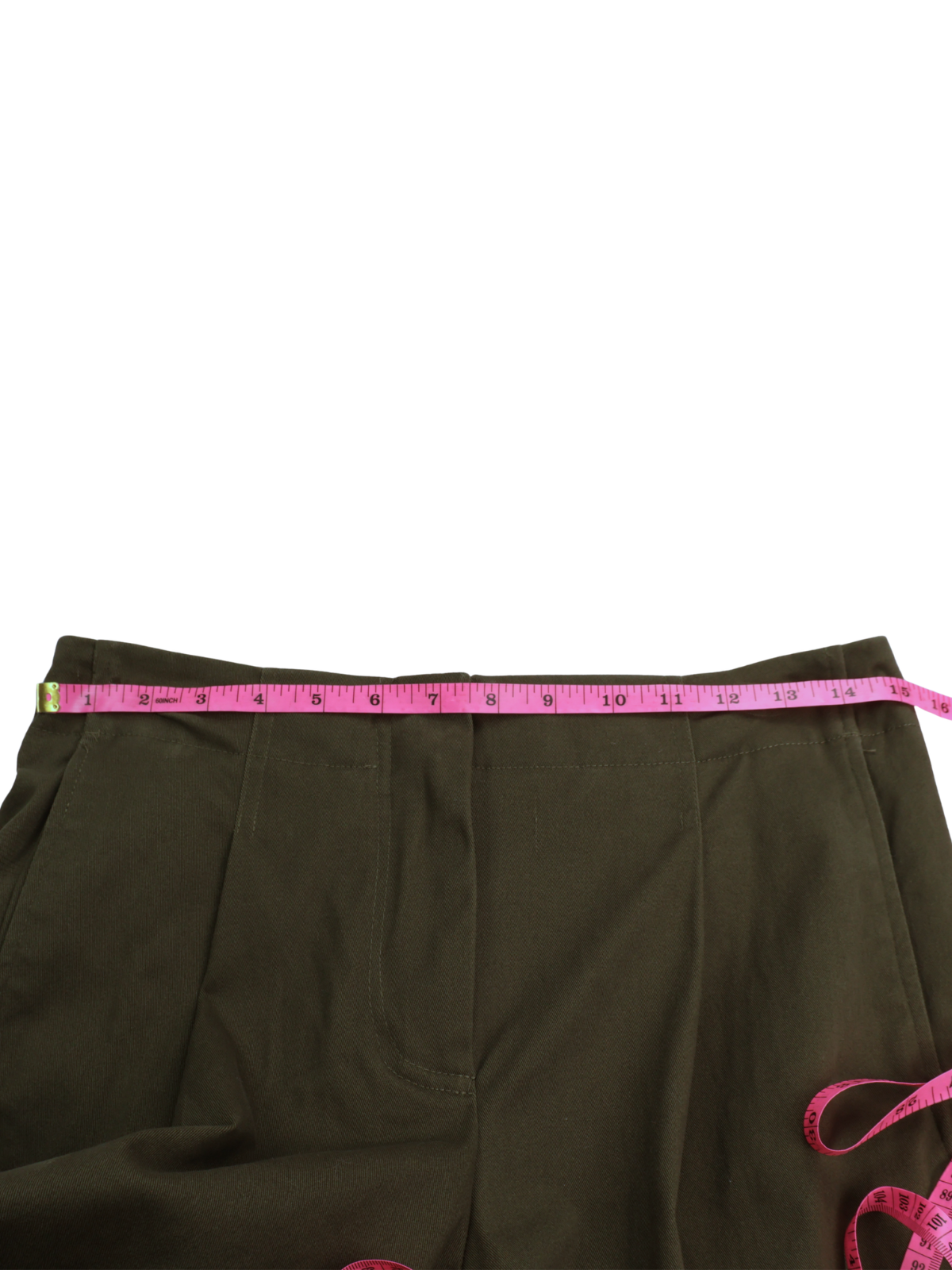 Halogen Green Pleated Barrel Leg Trousers Size Small
