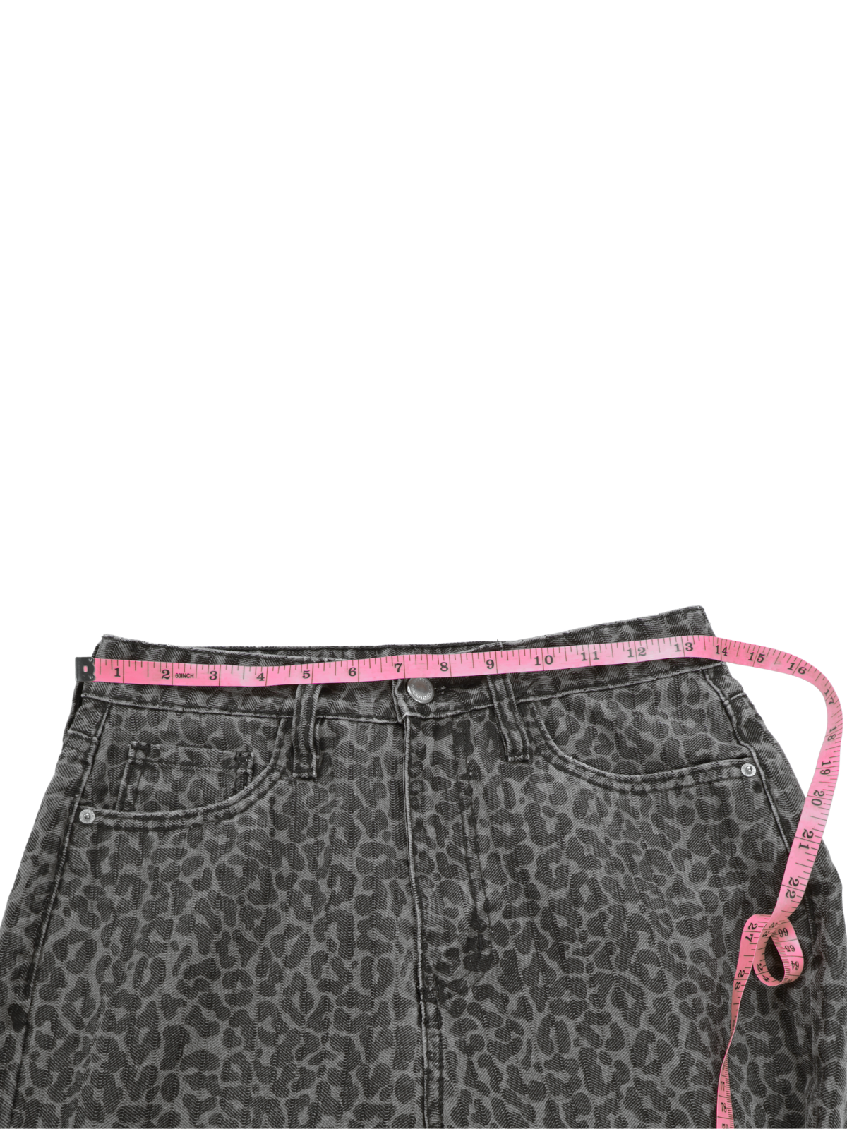LOLA Leopard Print Flare Jeans – Black & Charcoal | Size 6 Tall