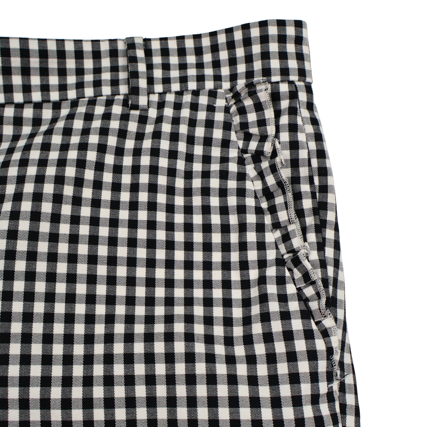 Ann Taylor Black & White Gingham Ankle Trousers – Size 0 – Tailored Check Pants