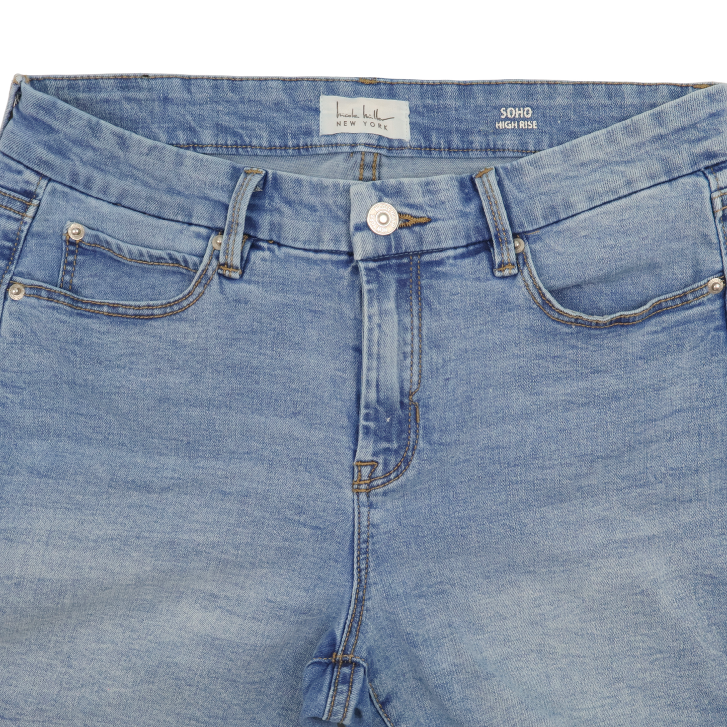 Nicole Miller Soho High Rise Denim Shorts Size 4 | Light Wash Essential Summer Staple