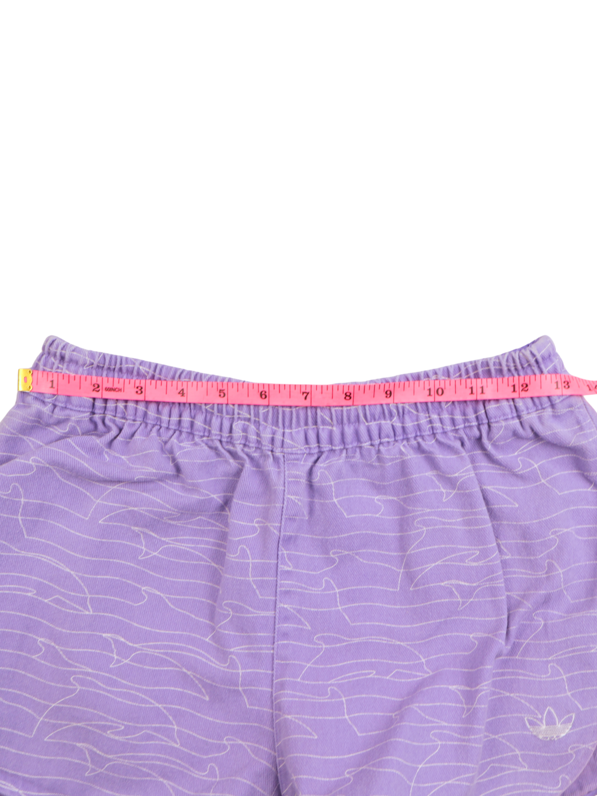Adidas Purple Dolphin Print Shorts – 100% Cotton | Size Small | Playful Sport Style