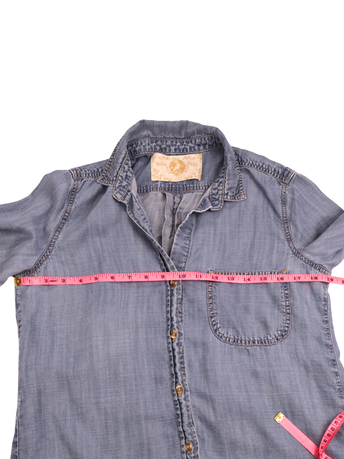 Bella Dahl Soft Denim Button Down Blouse – Light Wash | Size Small