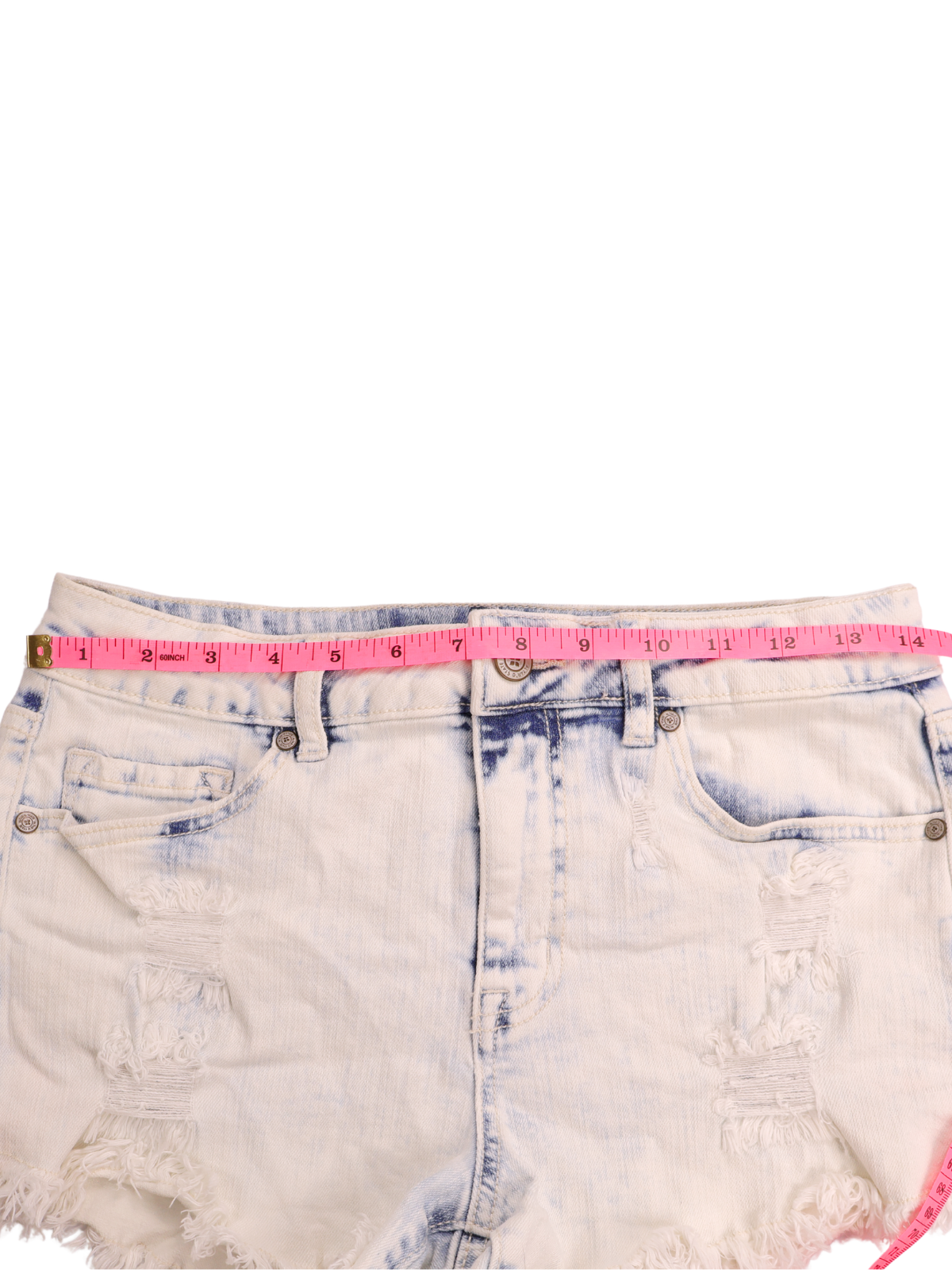 Alter’d State White Wash Distressed Cutoff Denim Shorts Size 27