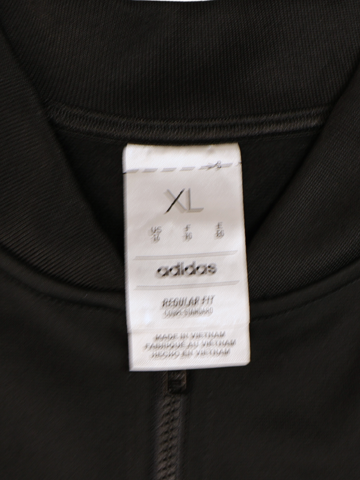 Adidas Black 3 Stripe Track Jacket XL Full Zip Athletic Athleisure