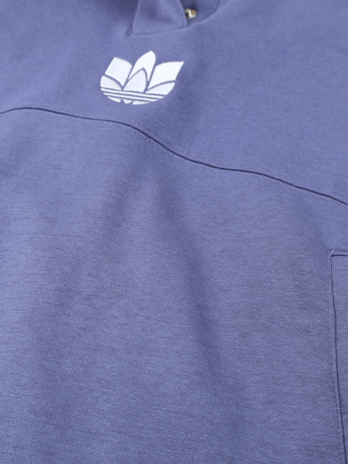 Adidas Originals Mock Neck Sweatshirt XS NWT Blue Snap Pullover