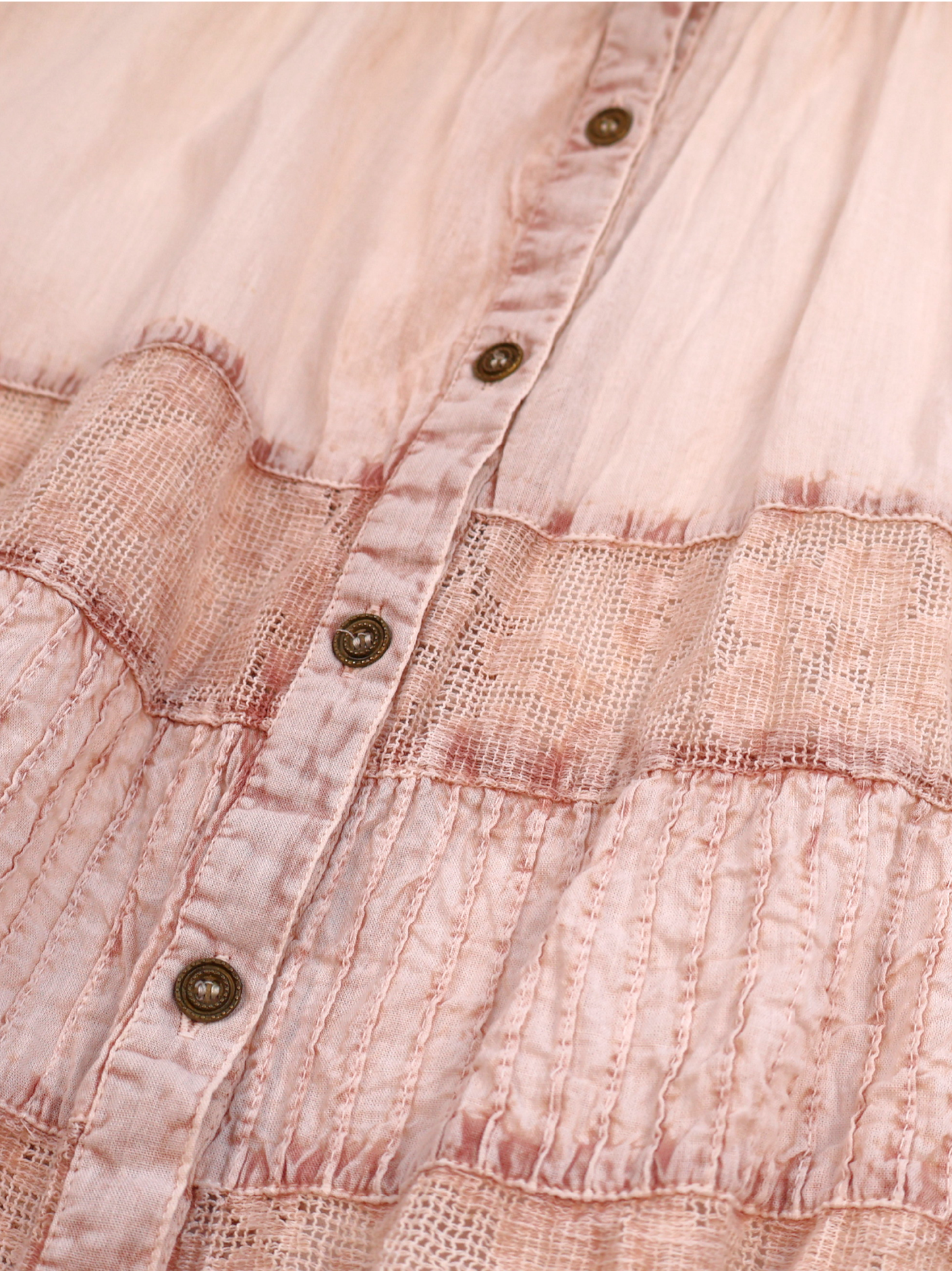 Rachel Zoe Blush Textured High-Low Button Front Top – Soft Luxe Boho Essential | Size Medium