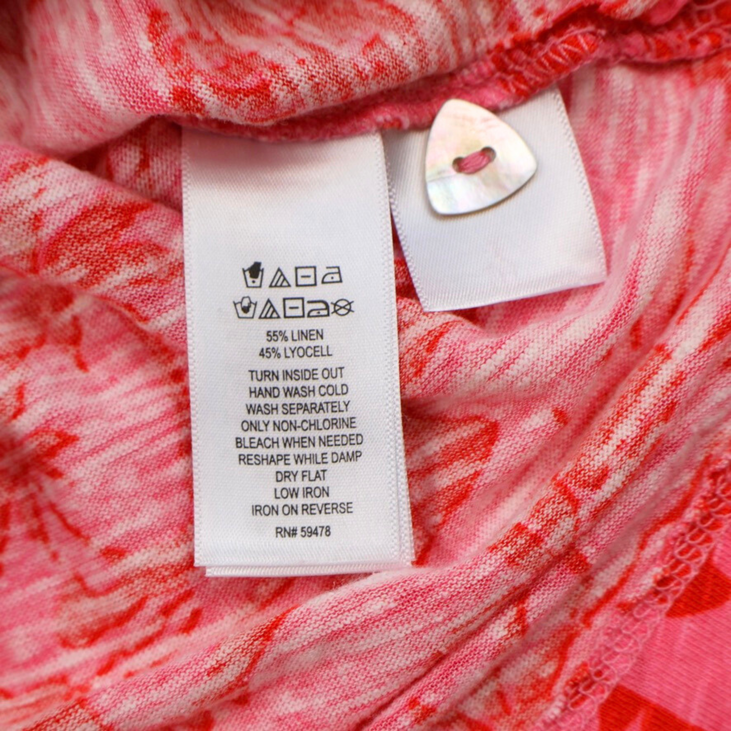 Cynthia Rowley Pink & Red Tropical Print Tank Top Size Medium