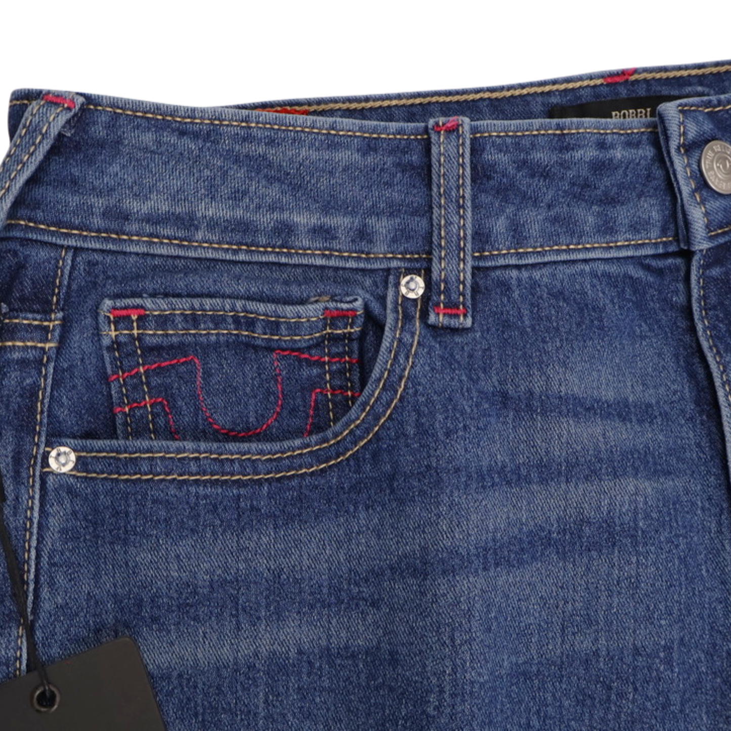 True Religion Bobby SN Baggy Jeans | Pink Stitch | NWT | Size 27