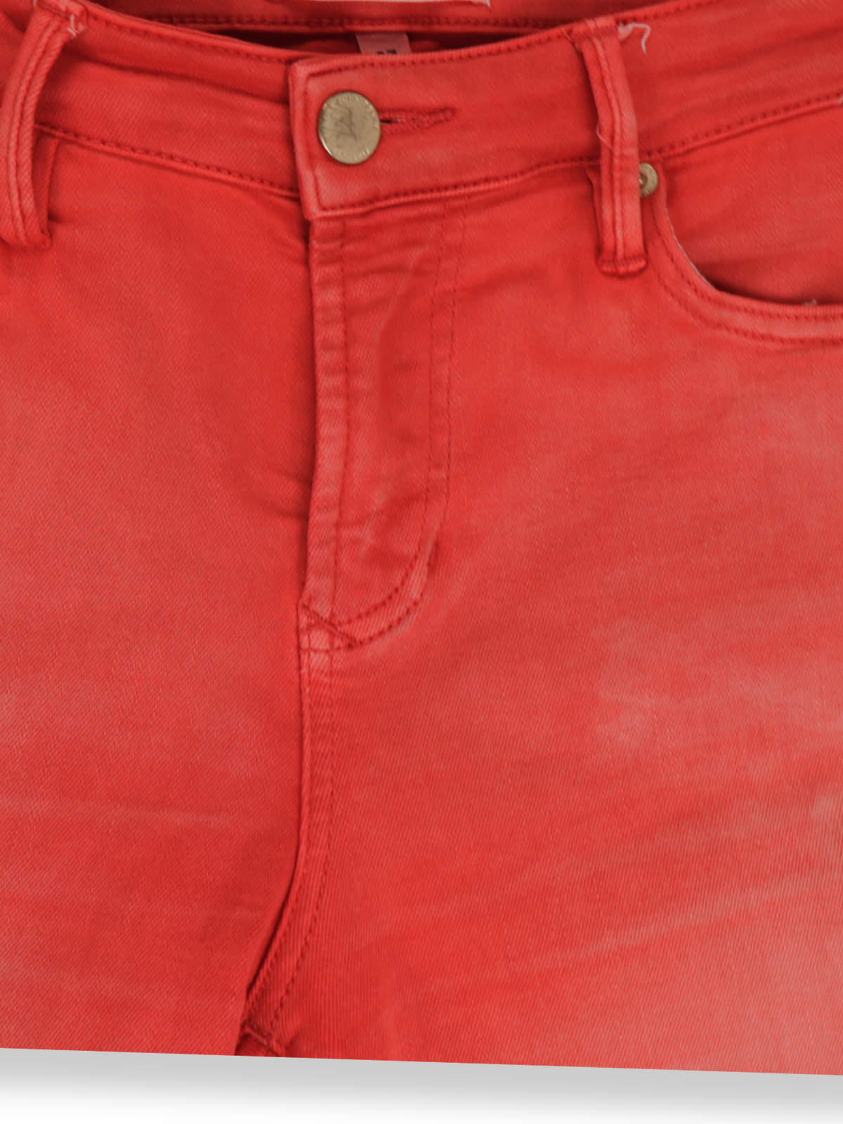 Dear John Salmon Cropped Jeans Size 27 | High Rise Straight Leg | Modern Color Denim