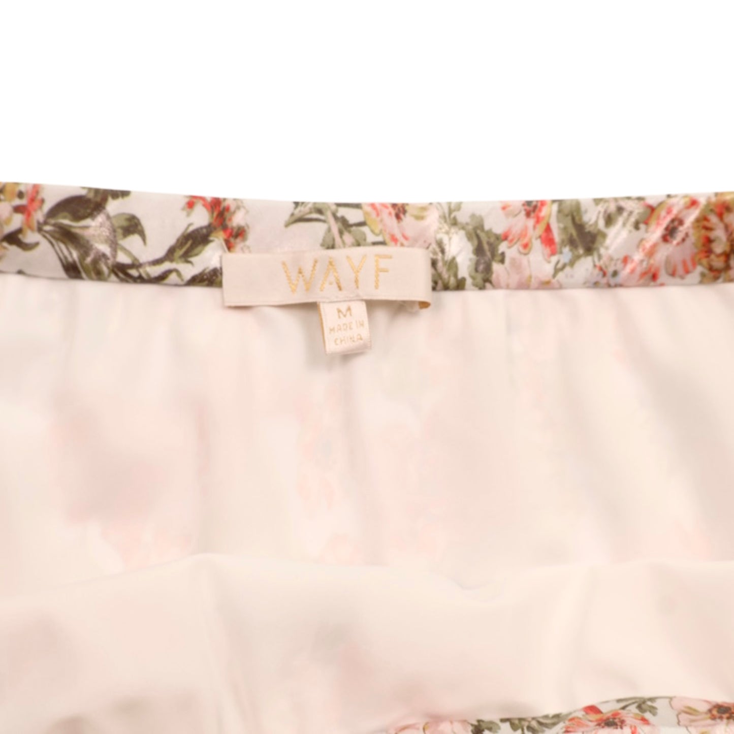 WAYF Floral Shimmer Midi Skirt – Size Medium