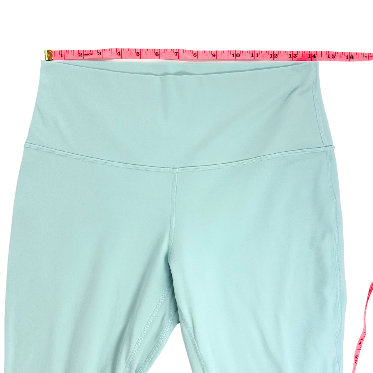 Lululemon Nulu High Rise Leggings Cyan Blue Size 12 Yoga Athletic Pants