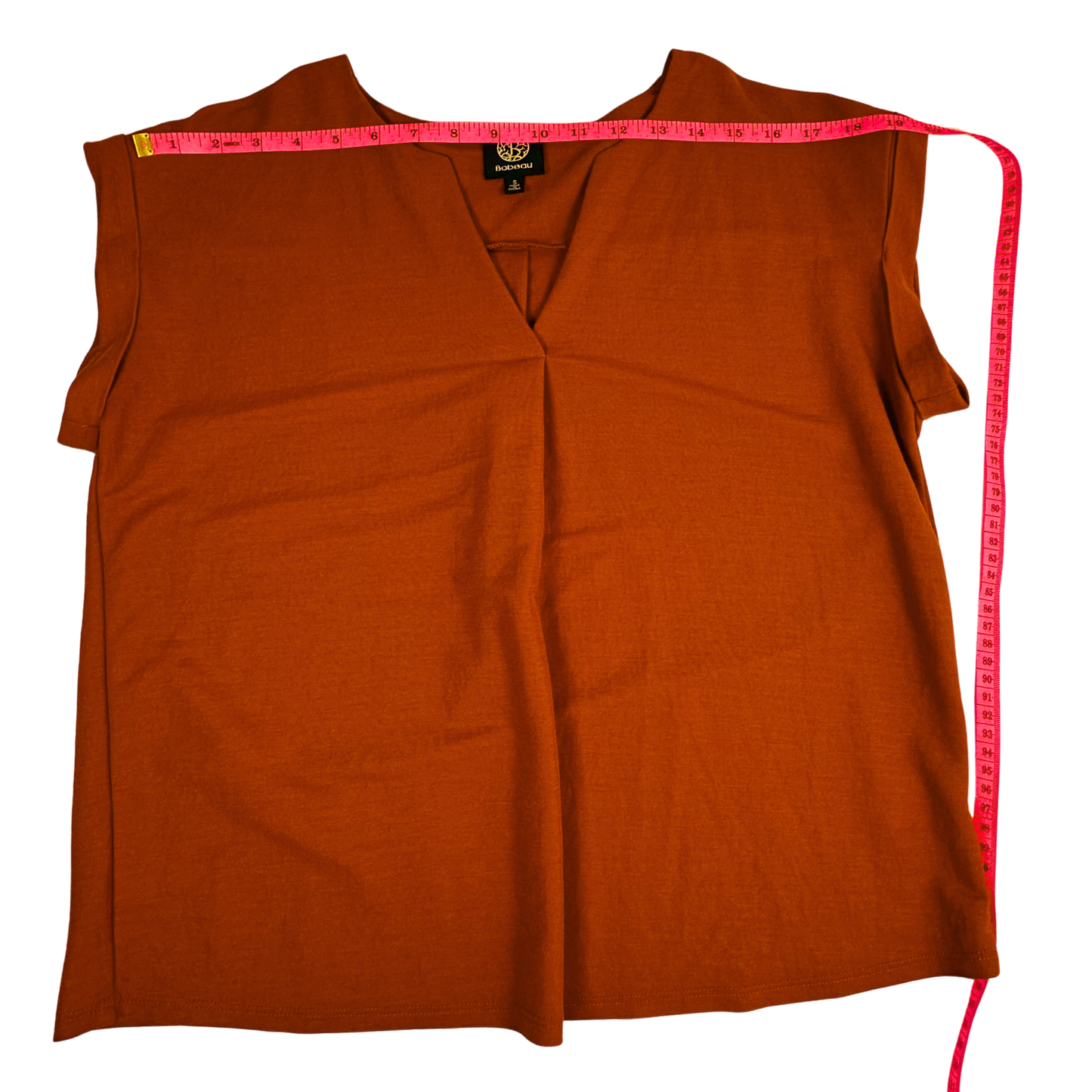 Bobeau Rust V-Neck Blouse – Size Small