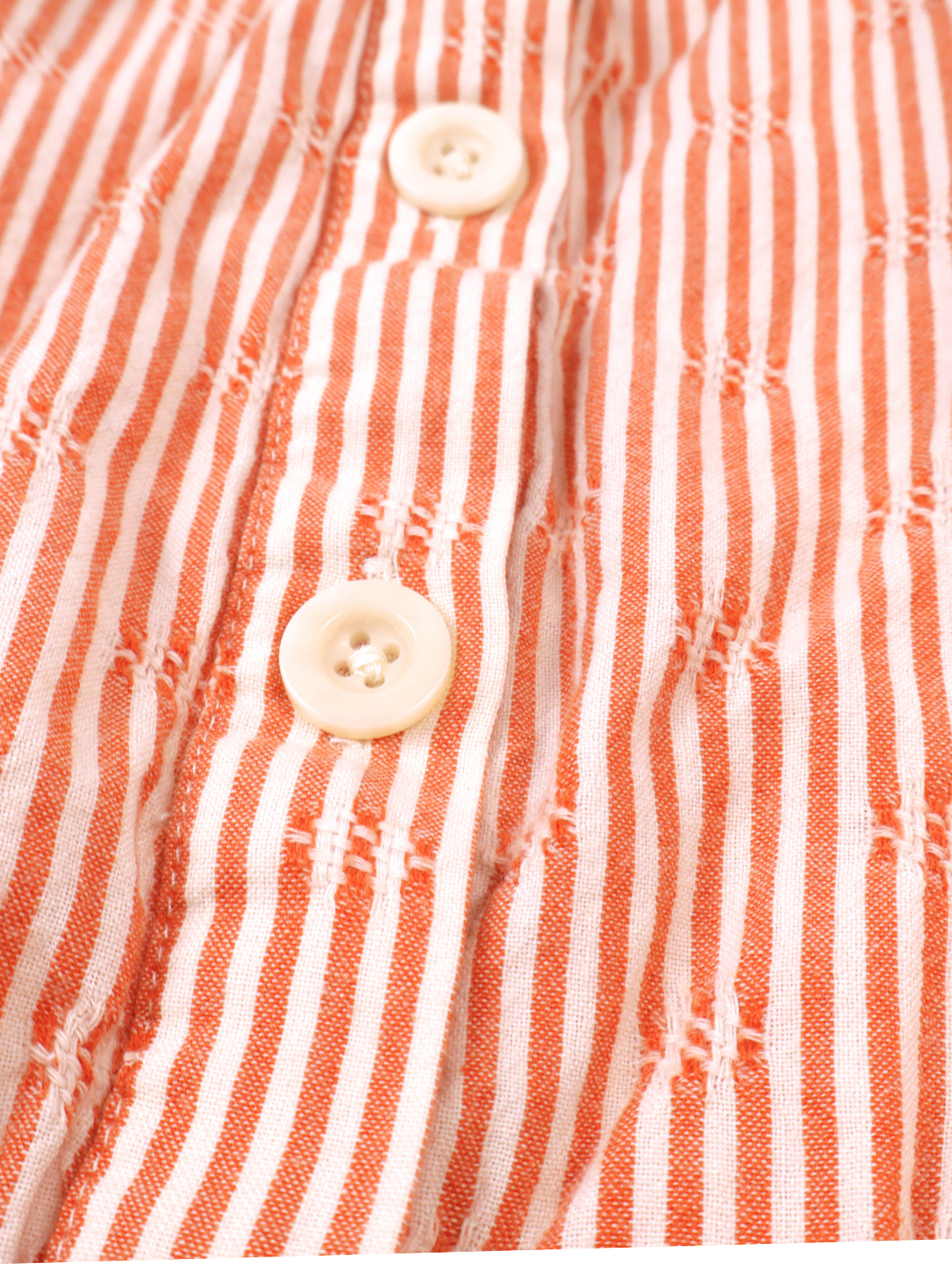 Madewell Orange Stripe Puff Sleeve Crop Blouse – Square Neck Feminine Top (Size XS)