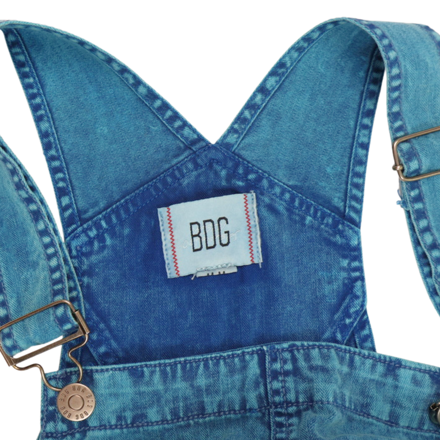 BDG Denim Overall Midi Dress – Vintage Wash Utility Style | Size M