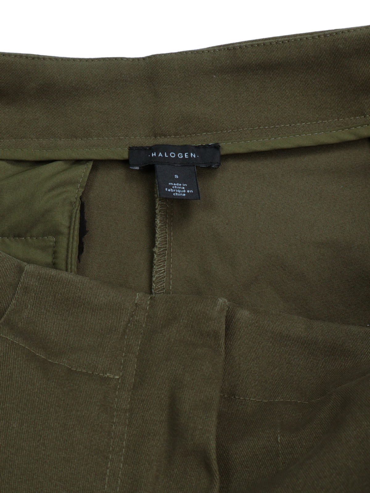 Halogen Green Pleated Barrel Leg Trousers Size Small