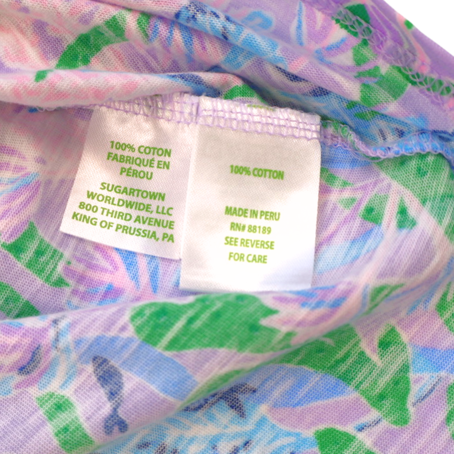 Lilly Pulitzer Floral Print Top – Pink Blue Tropical | Size XXS