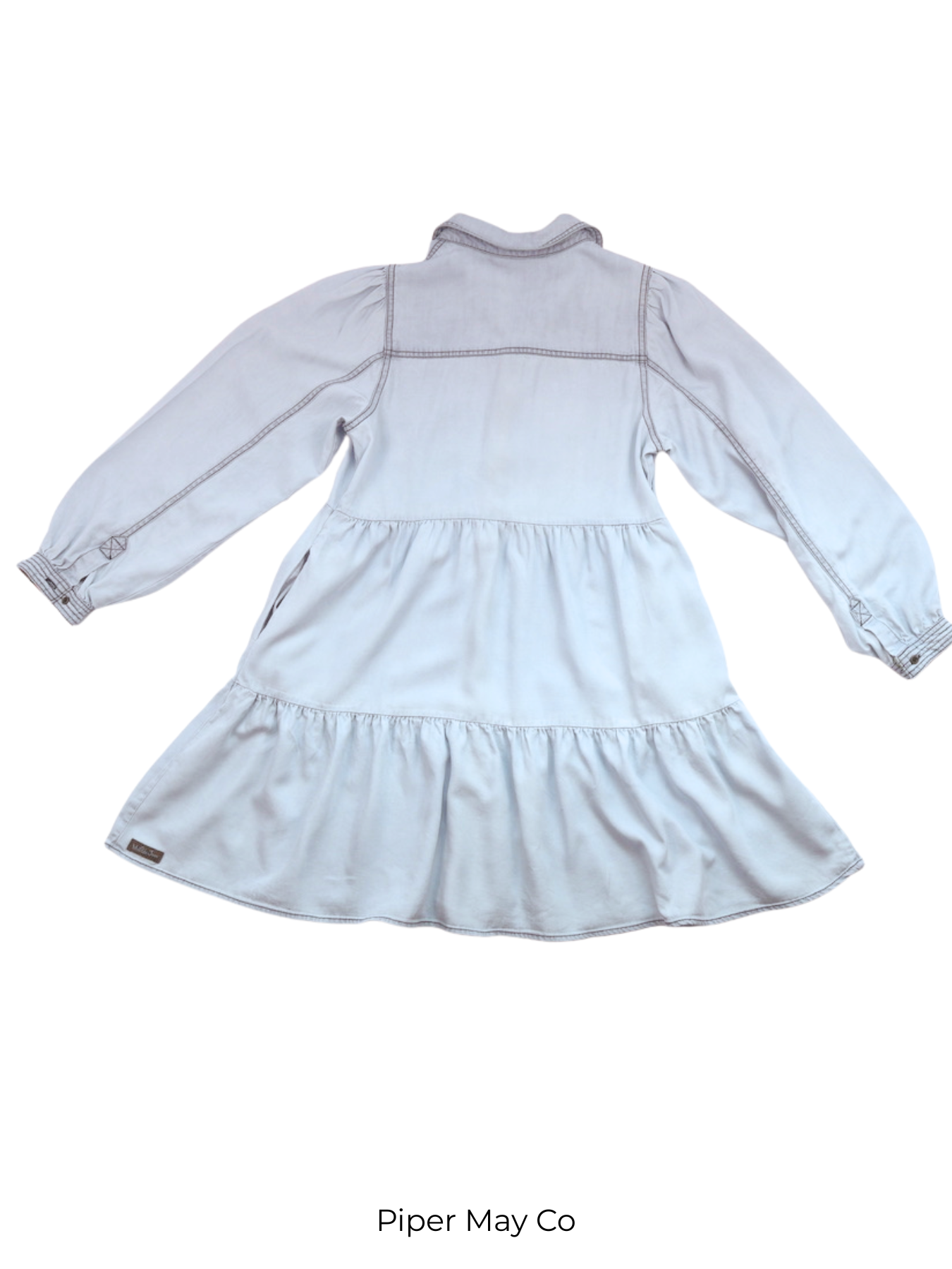 Matilda Jane Soft Denim Tiered Dress | Size Small | Effortless Feminine Classic