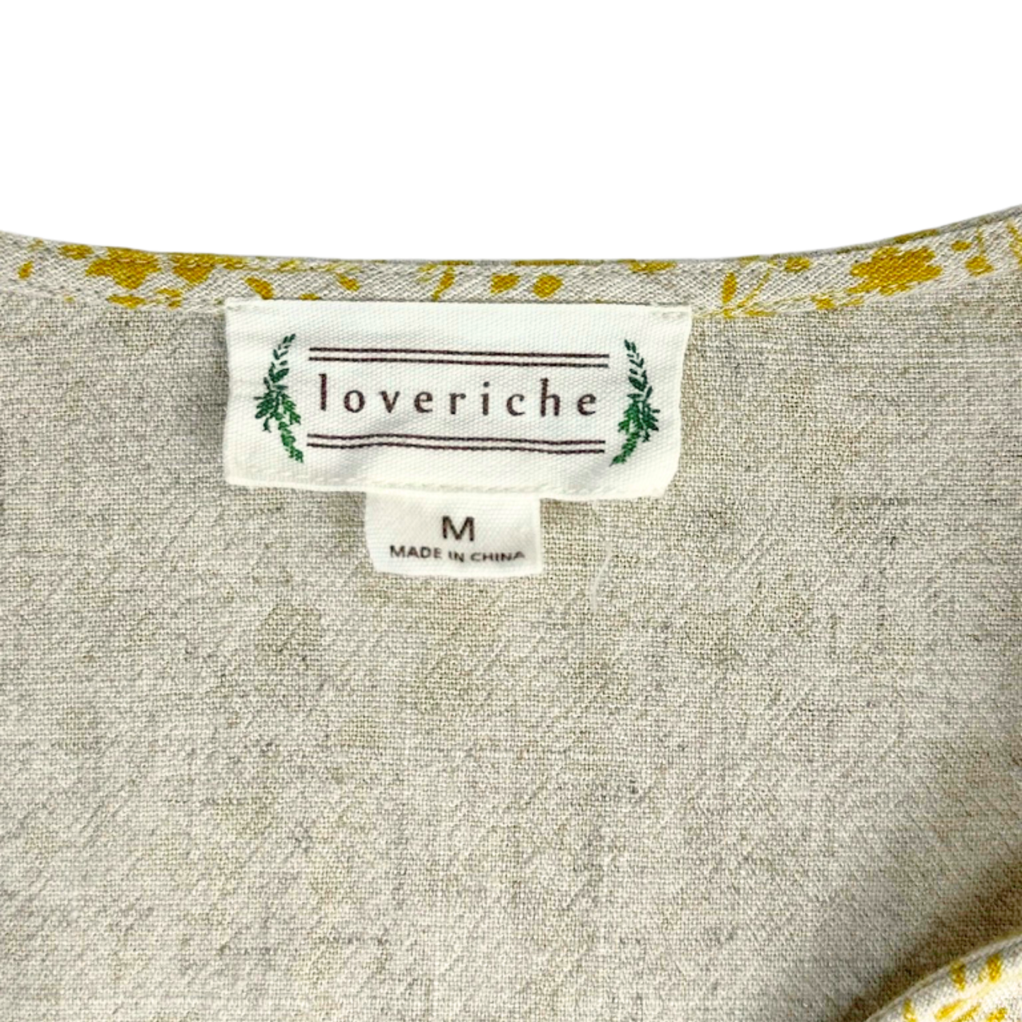 Loveriche Yellow Floral Peplum Blouse – Size Medium