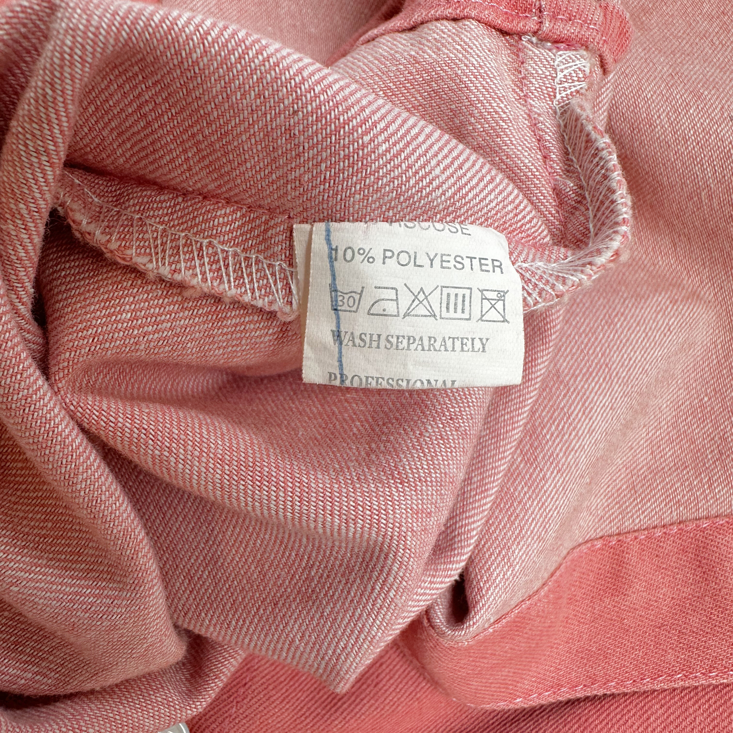 Zilcremo Button Front Shirt Dress – Salmon Pink – Size Large