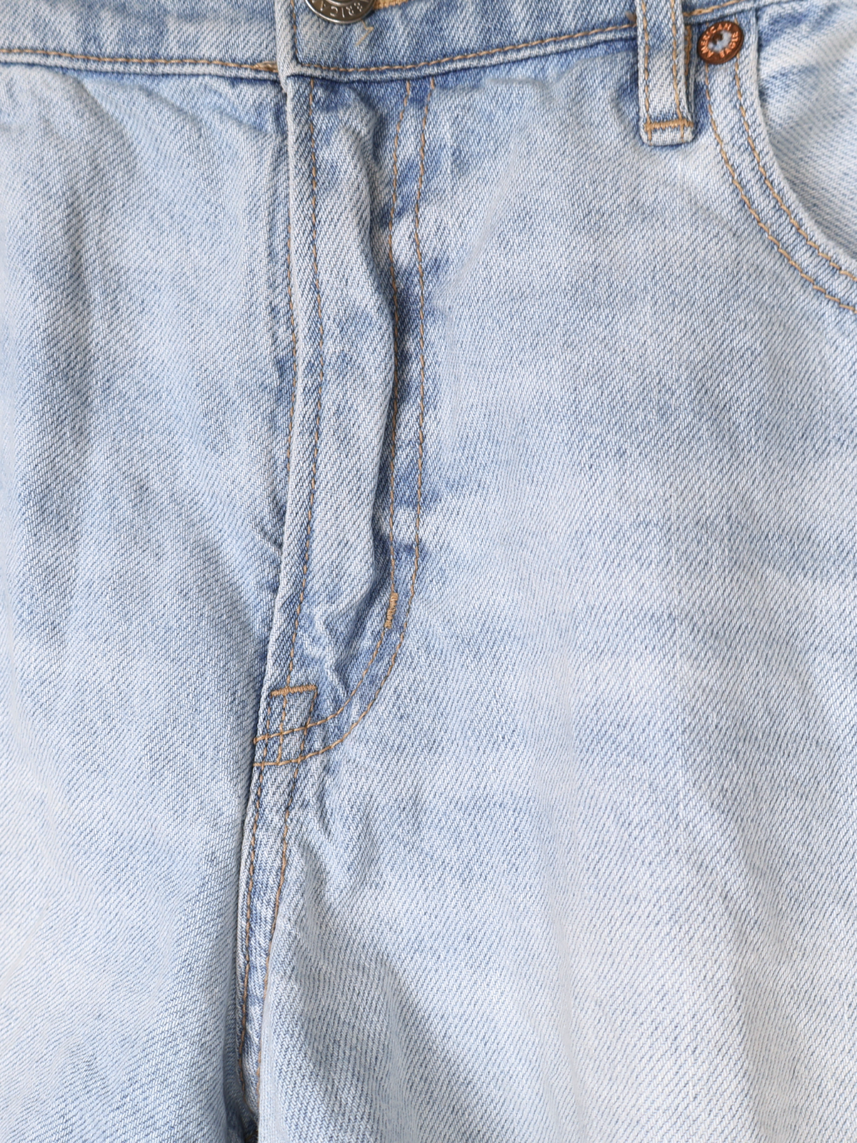 American Eagle Light Wash Denim Shorts Size 6 High Rise Distressed Cutoff