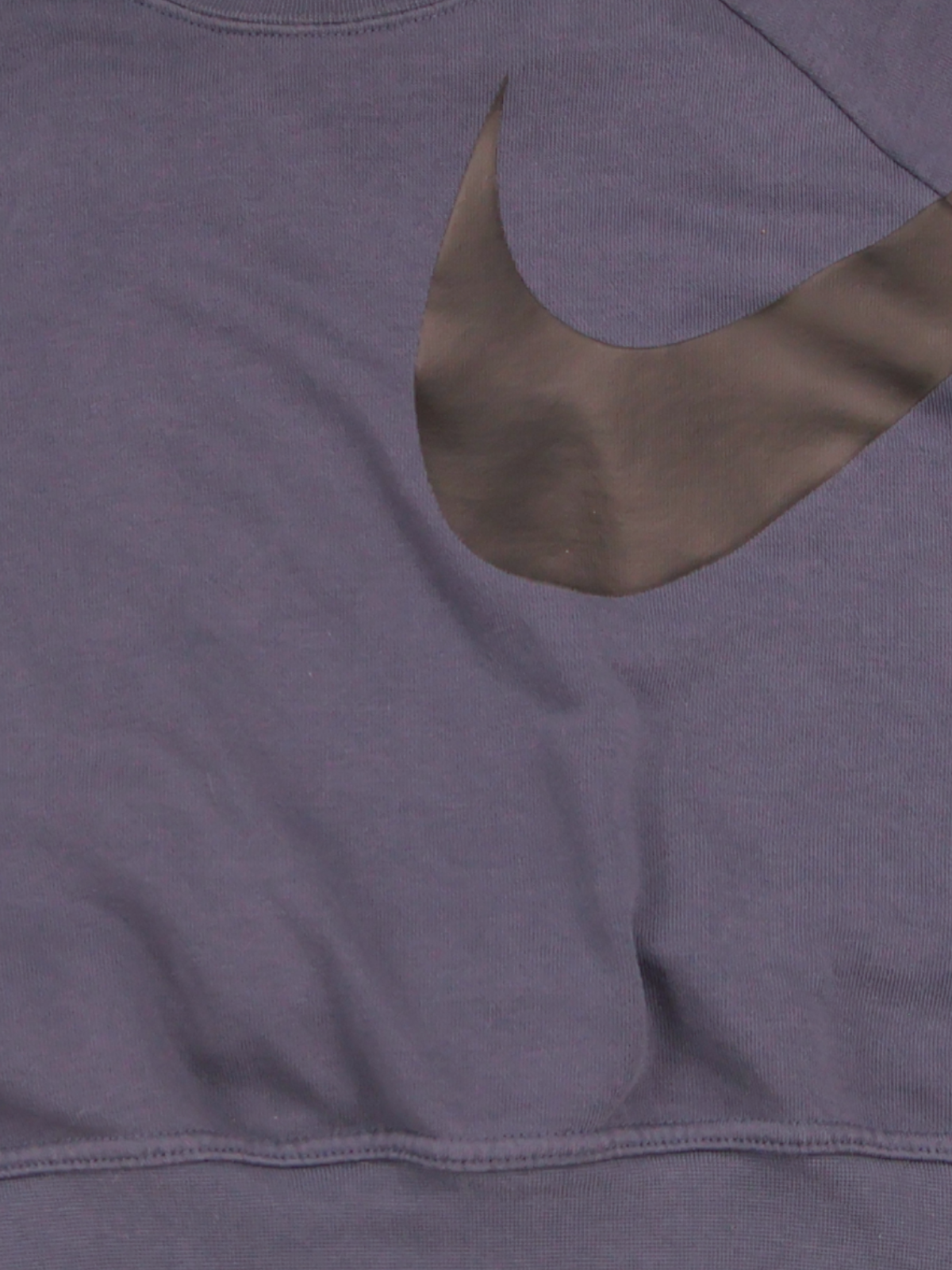 Nike Dri-FIT Blue Cropped Sweatshirt Medium Oversized Swoosh Pullover