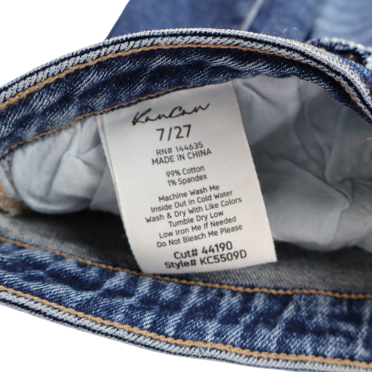 KanCan Distressed Denim Shorts – Size 7/27 – High Rise Raw Hem Cutoffs