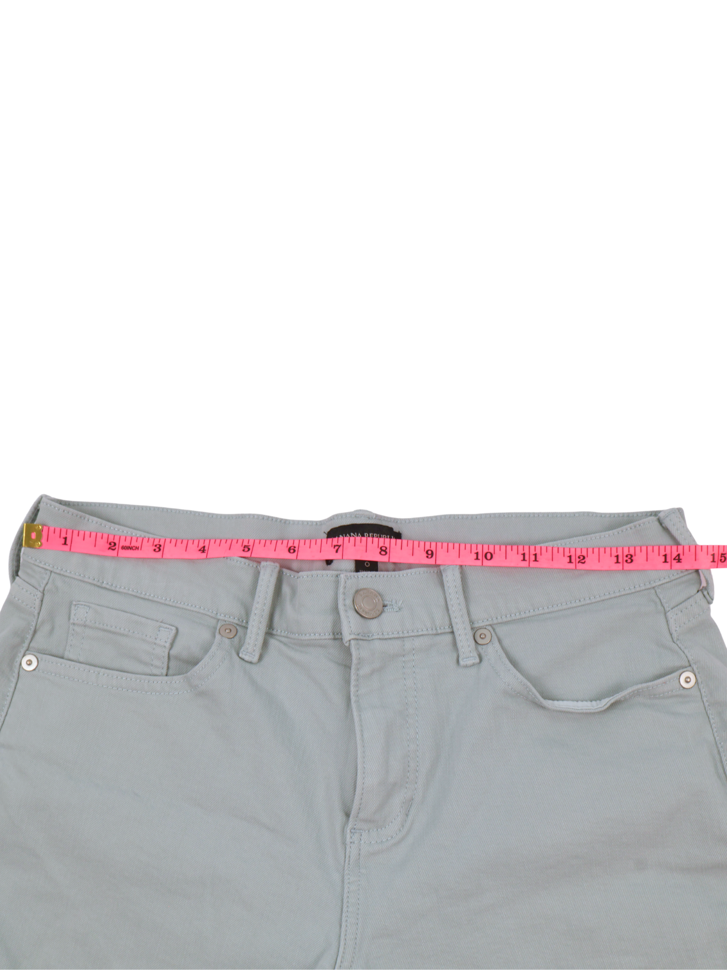 Banana Republic Premium Denim Shorts Blue Green High Rise Size 0