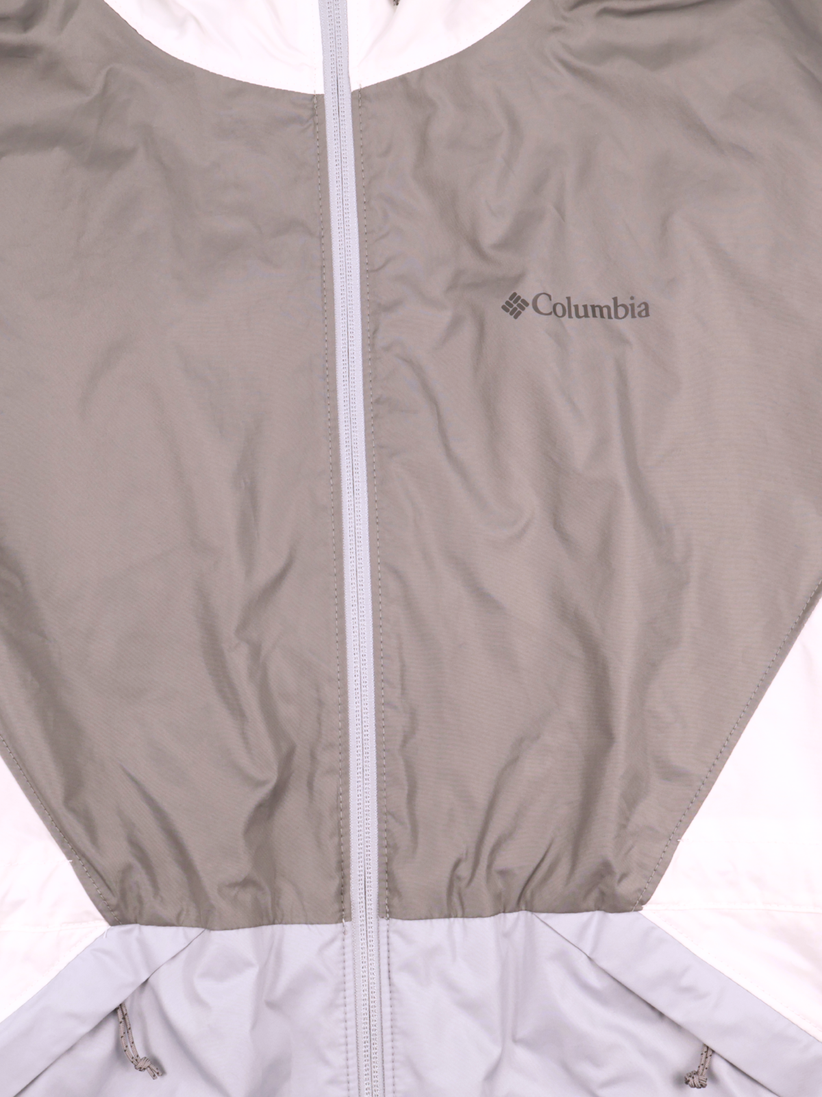 Columbia Colorblock Windbreaker Jacket – Lightweight Hooded Layer (Size Large)