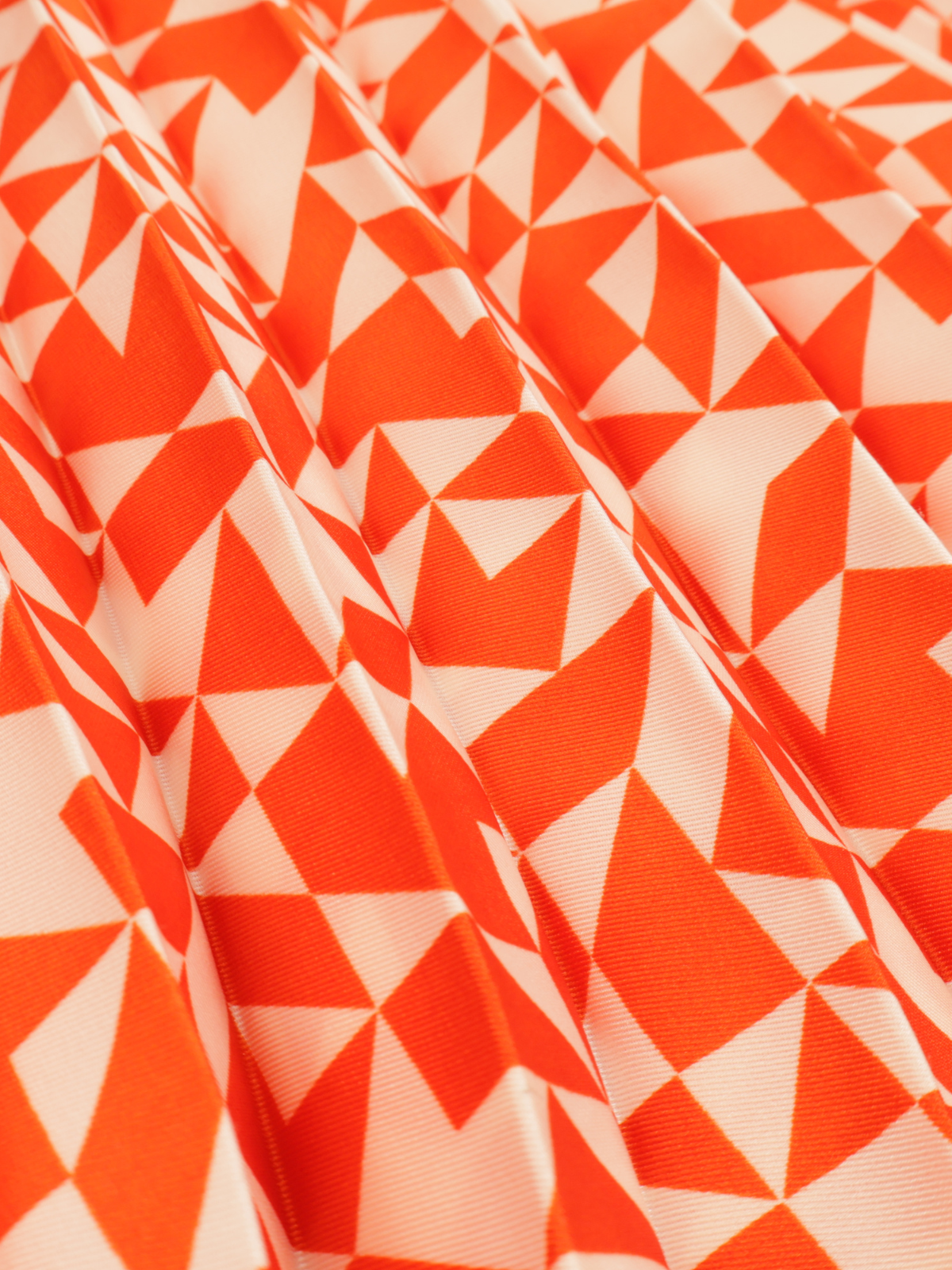 Future Collective Midi Skirt Size 0 | Orange Geometric Print Flowy Statement Skirt