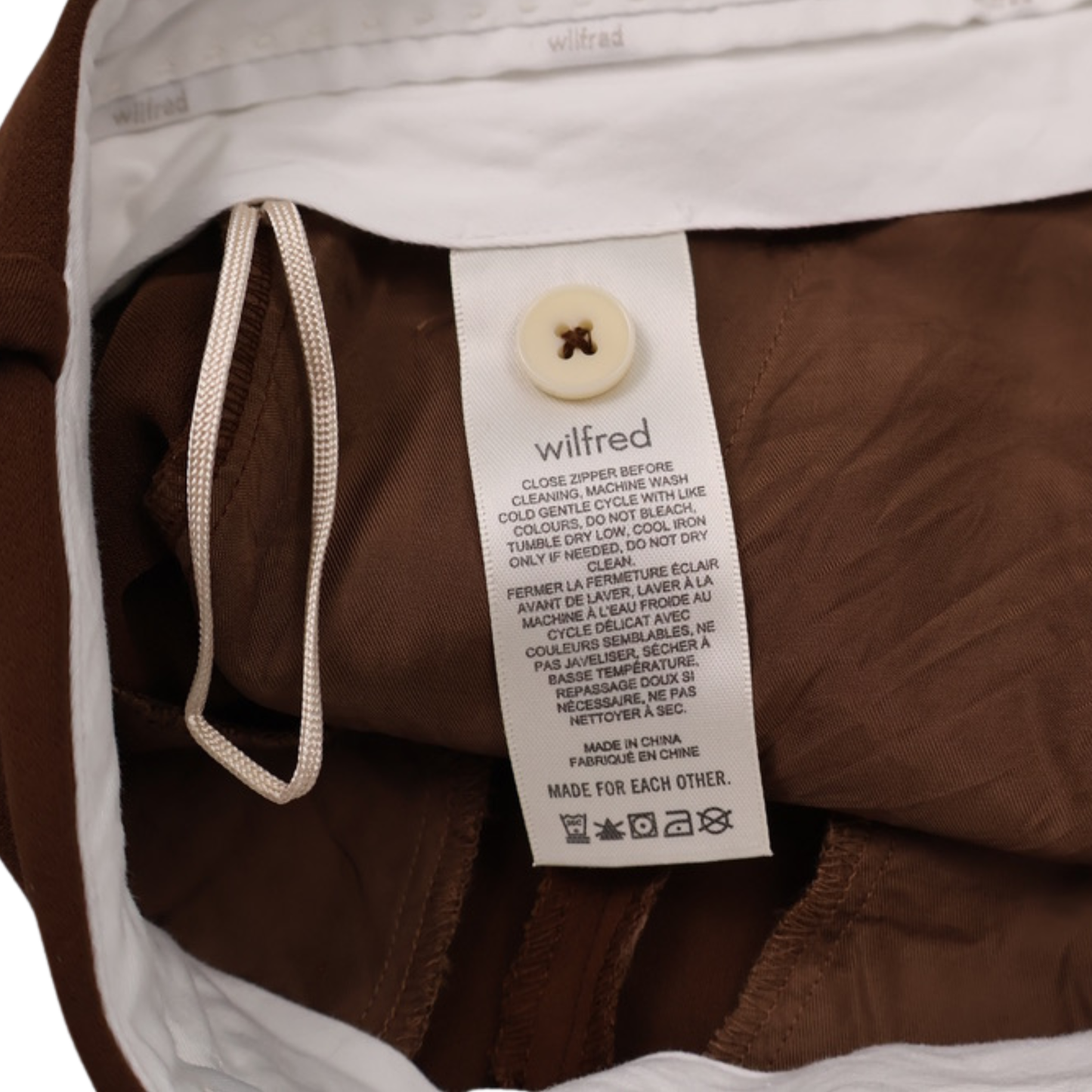 Wilfred Brown High-Rise Tailored Shorts – Size 2 – Aritzia Minimal Chic