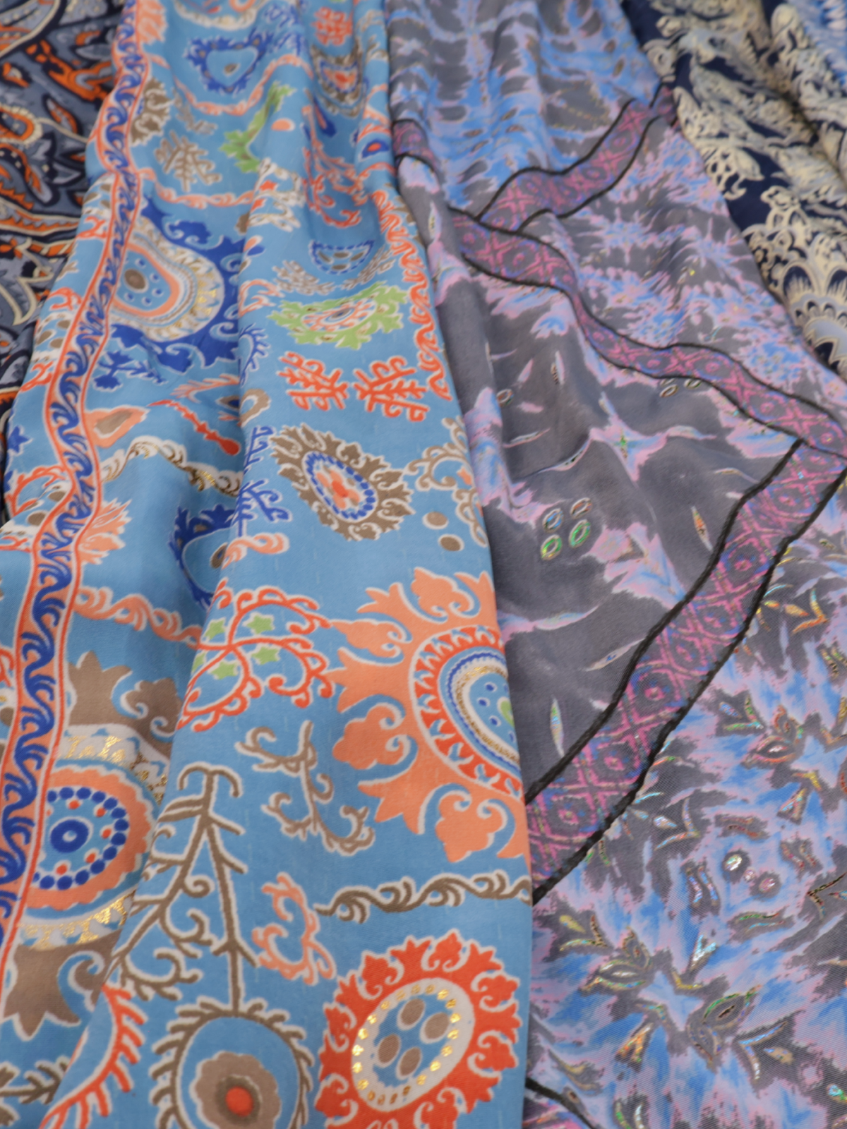 Earthbound Patchwork Boho Maxi Skirt – Size XXL – Mixed Print Flowy Statement