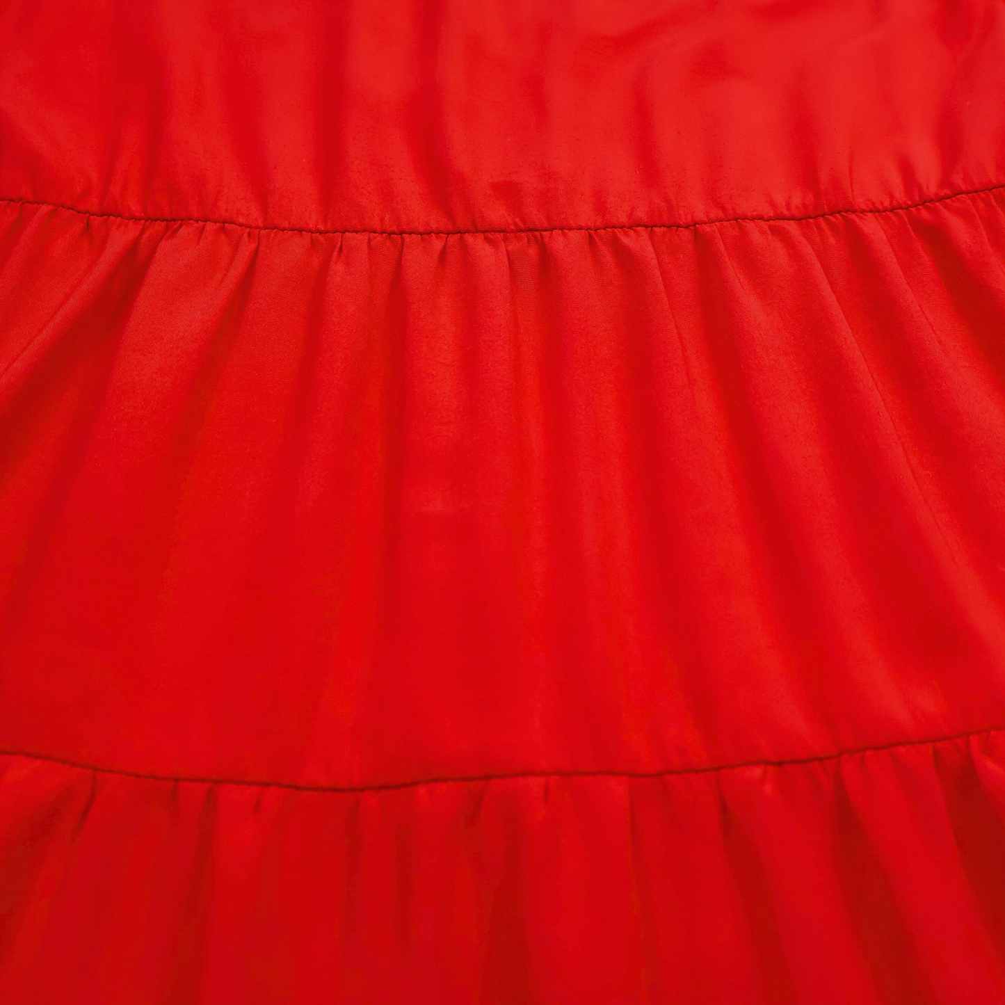 Kirundo Red Tiered Ruffle Dress – Size Large – Flowy Casual Summer Dress