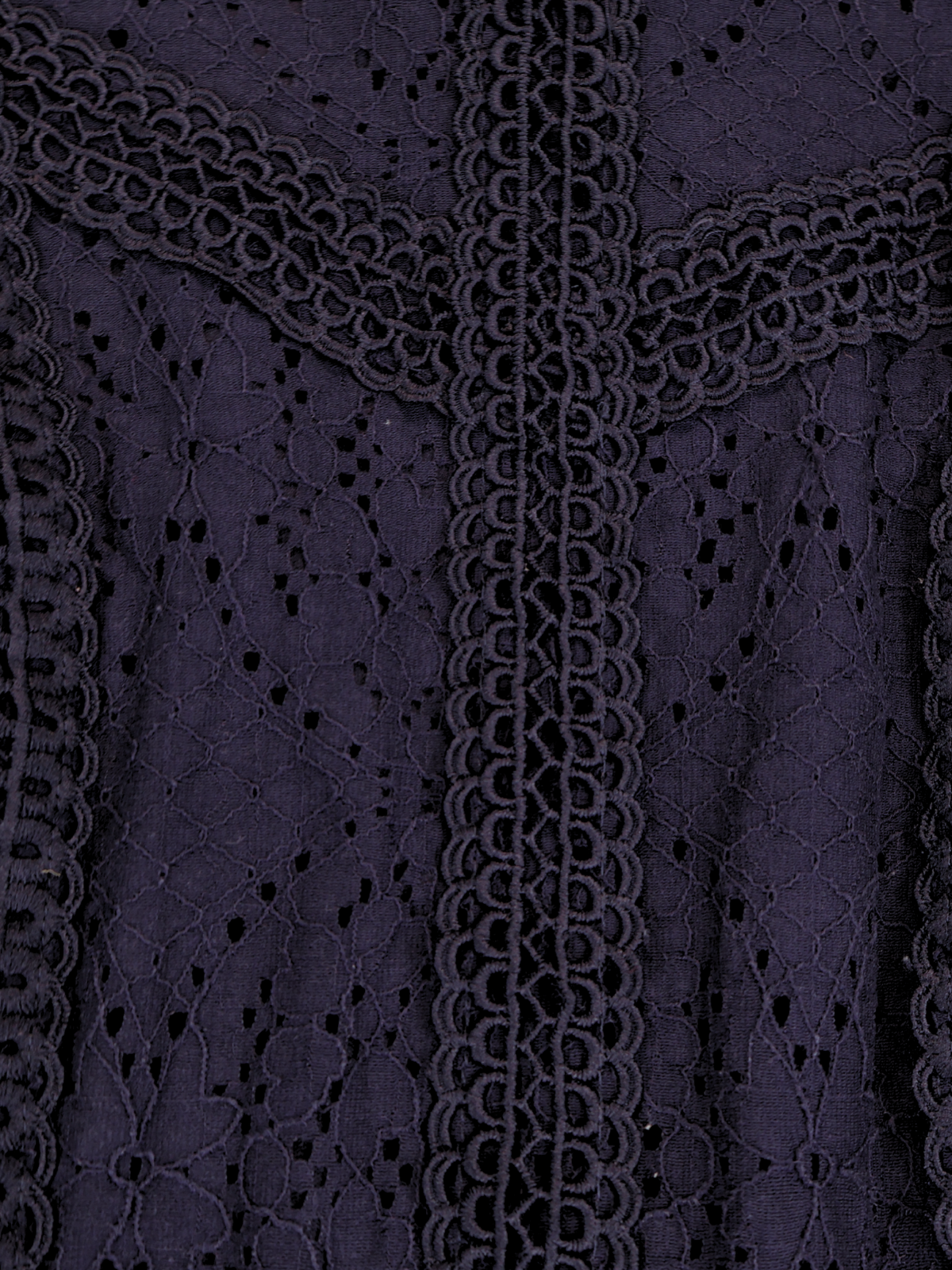 Alter’d State Navy Lace Eyelet Mini Dress XS Romantic Boho Dress