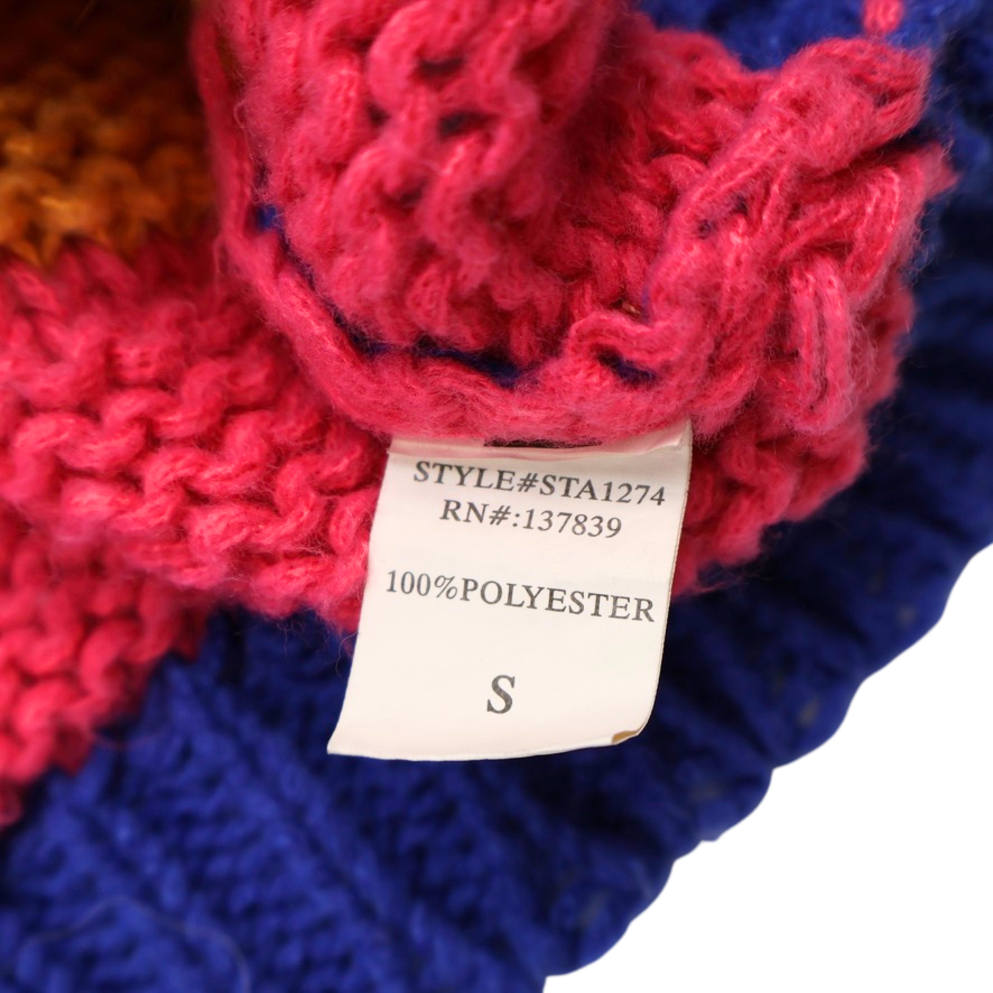 Debut Colorblock Chunky Knit Sweater – Size Small | Cropped Striped Statement Sweater