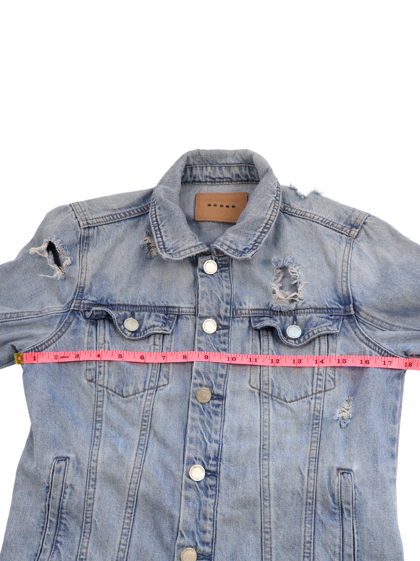 BLANK NYC Distressed Denim Jacket – Fitted Small