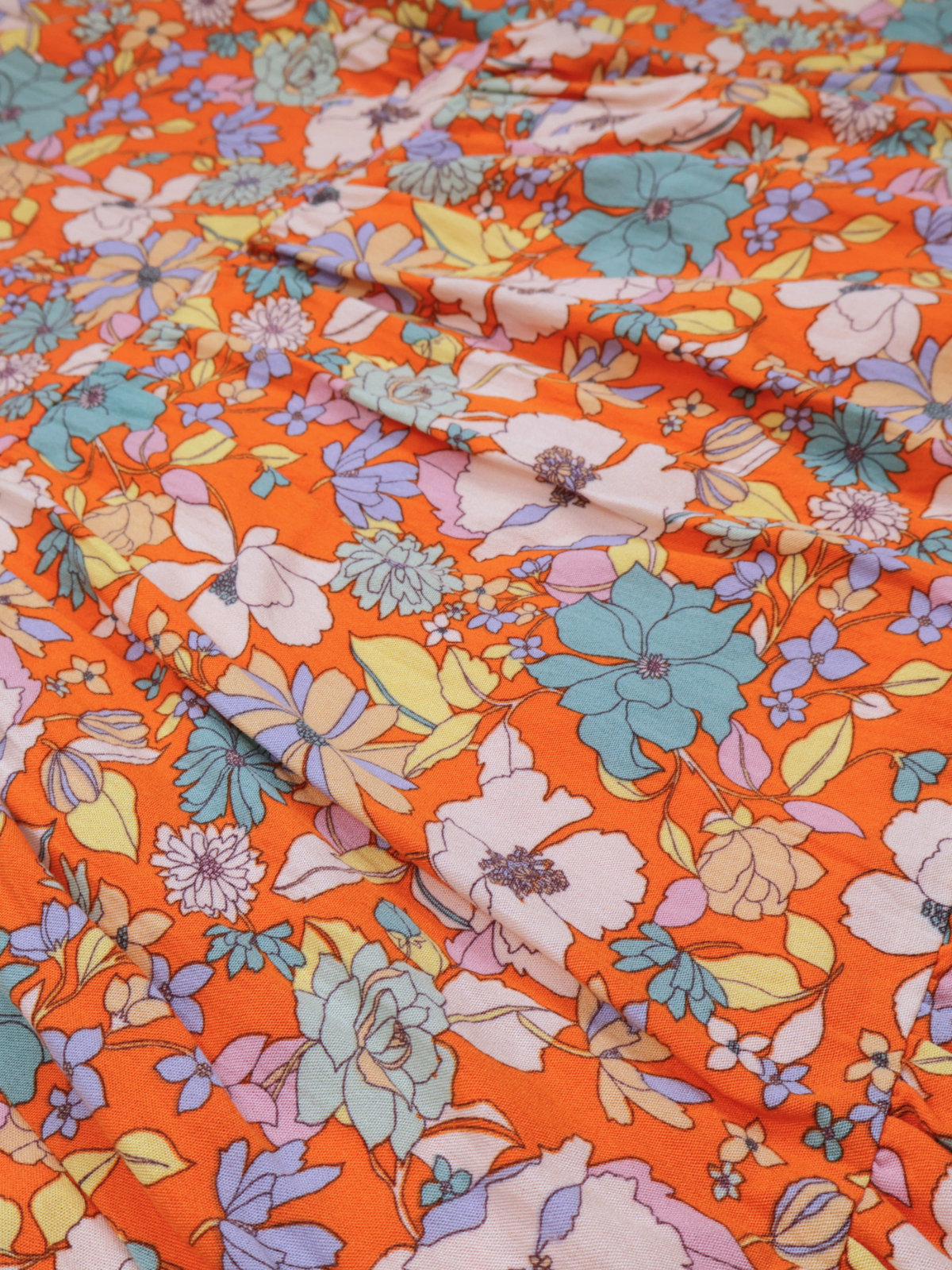 Karlie Floral Mini Dress – Bold Orange Statement | Long Sleeve Boutique Style | Size Small