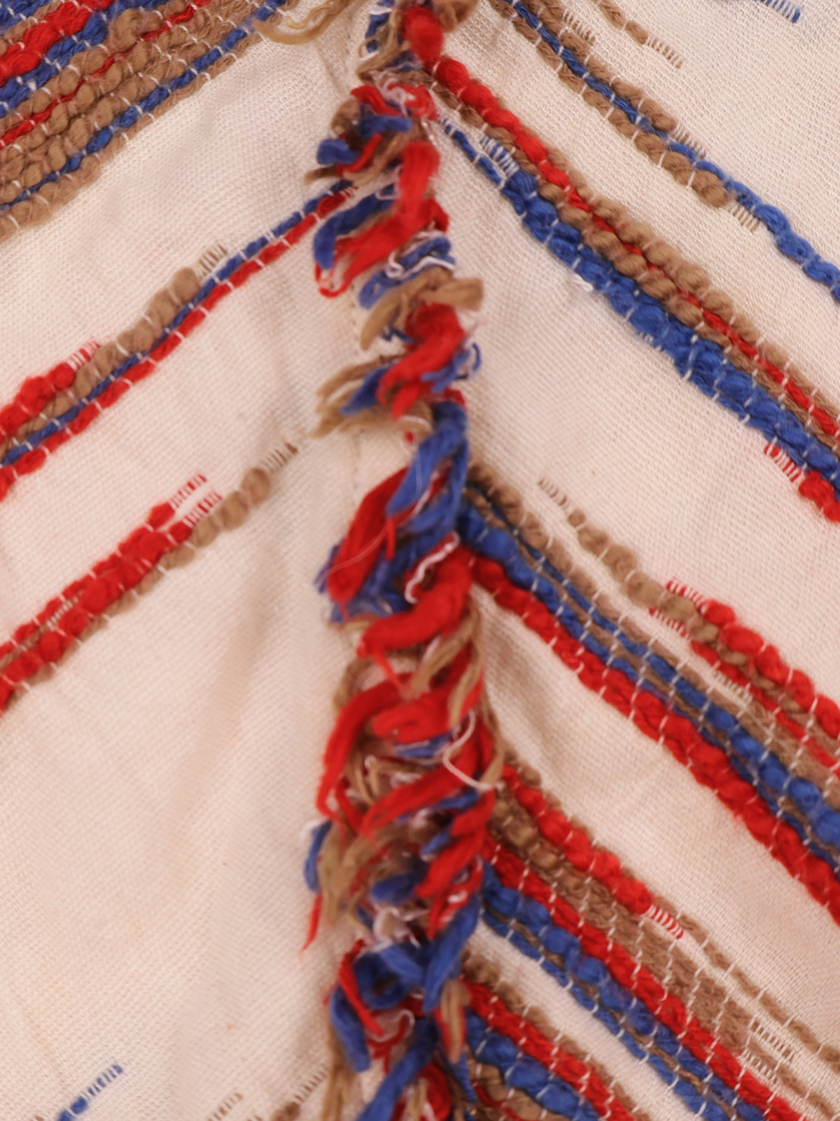 THML Fringe Chevron Swing Tank Top Size Small Boho Statement Top
