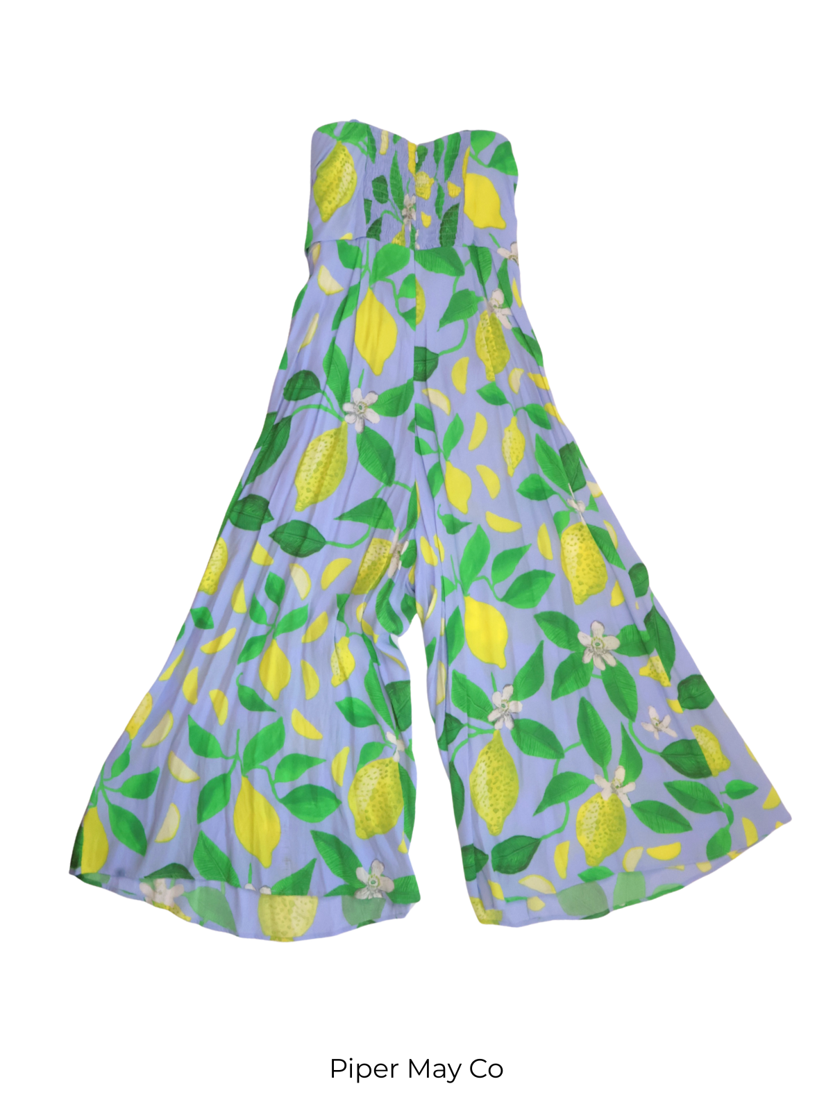 Maeve Strapless Lemon Print Romper – Effortless Statement Piece | Size 0