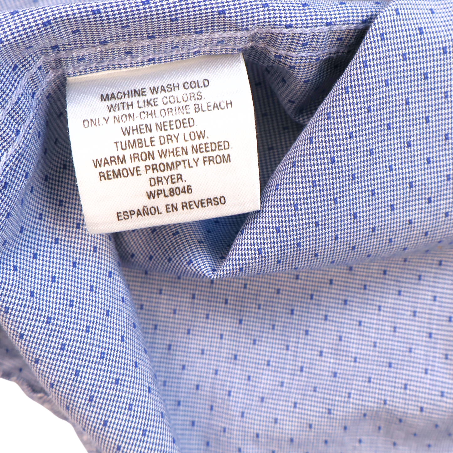 Bar III Slim Fit Button Down – Blue Micro Print | Size L